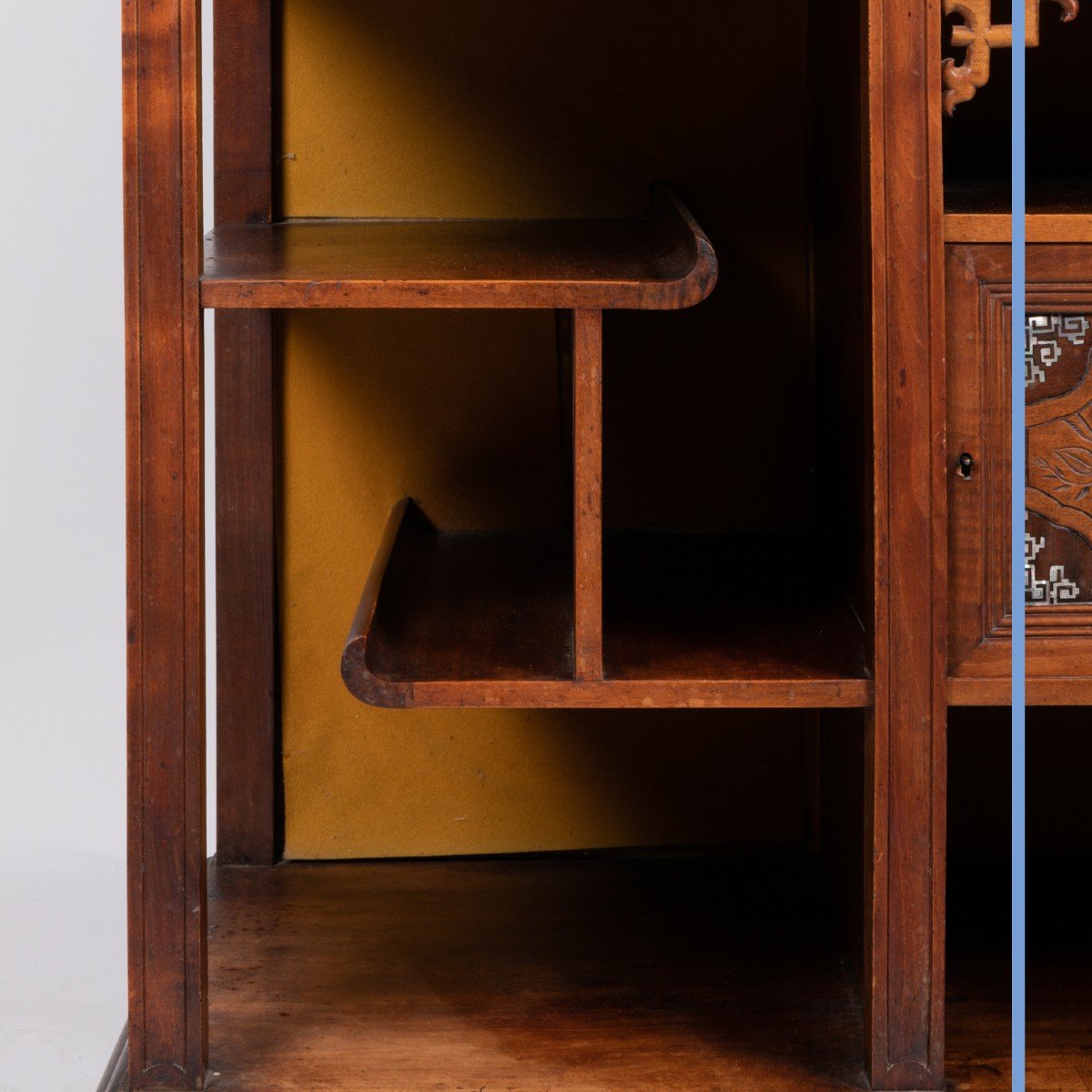 Attribué à Gabriel Viardot (1830-1904), cabinet de collectionneur de style japonisant, XIXe-photo-7