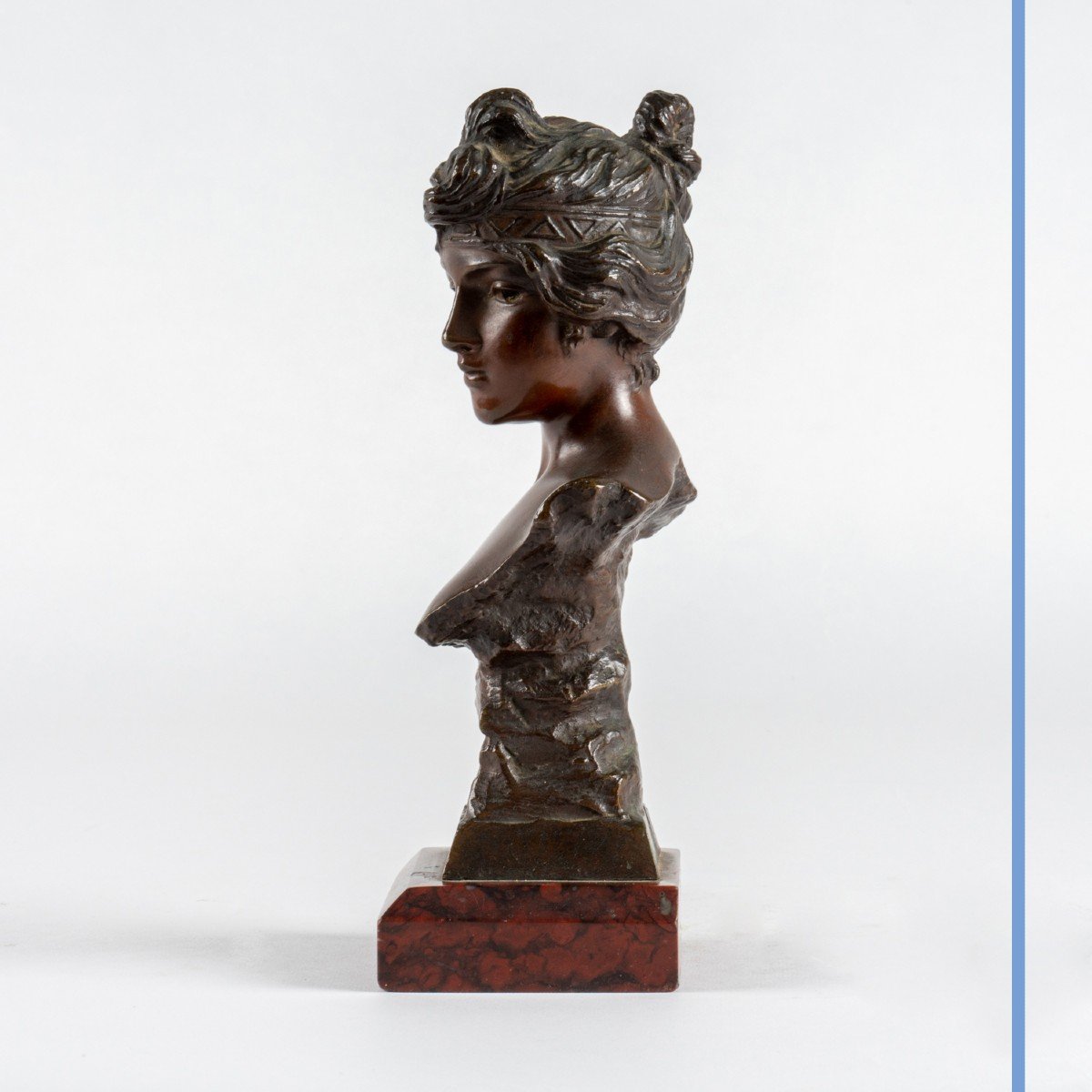 Emmanuel Villanis (1858-1914), Victa, bronze &agrave; patine brune, XXe-photo-2