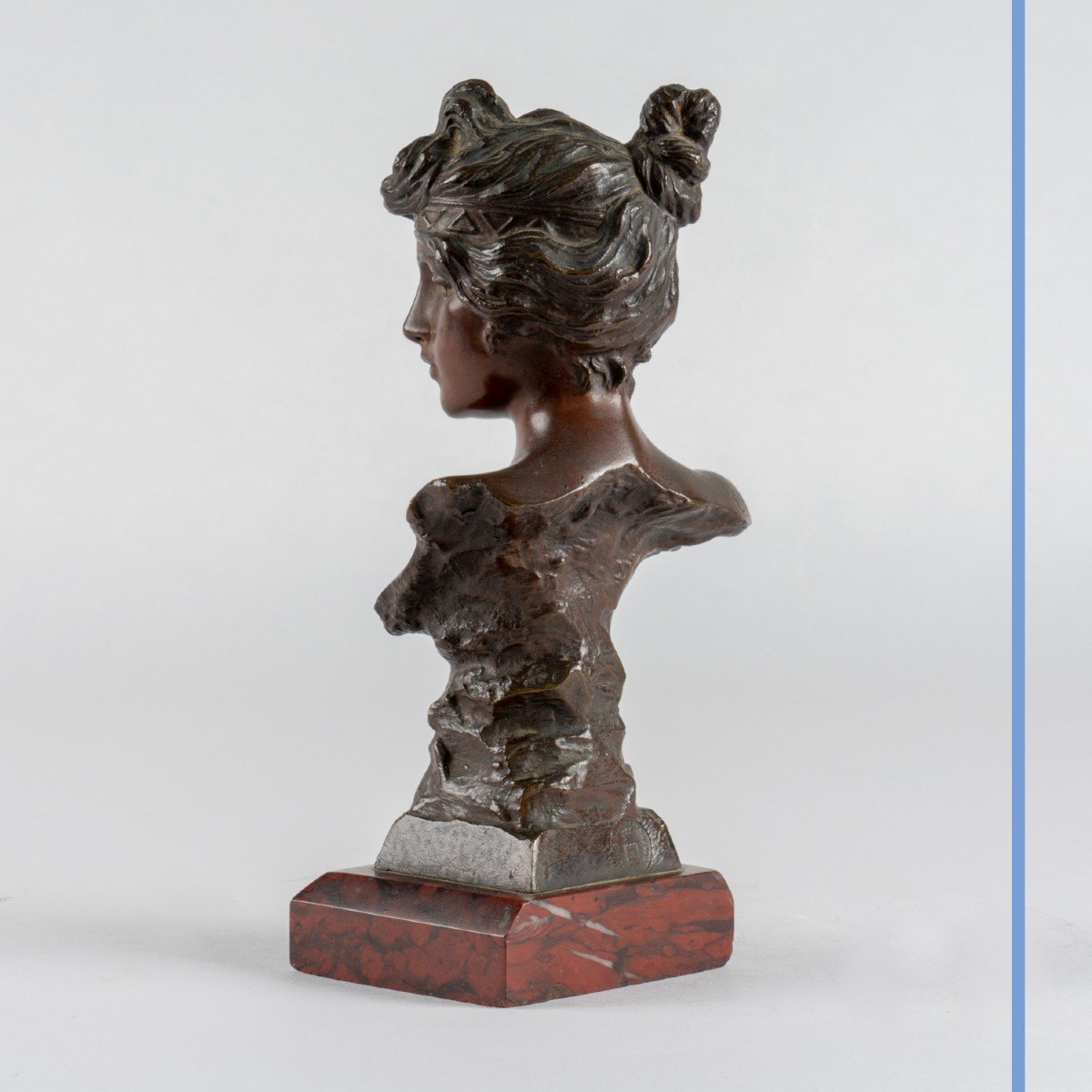 Emmanuel Villanis (1858-1914), Victa, bronze &agrave; patine brune, XXe-photo-3
