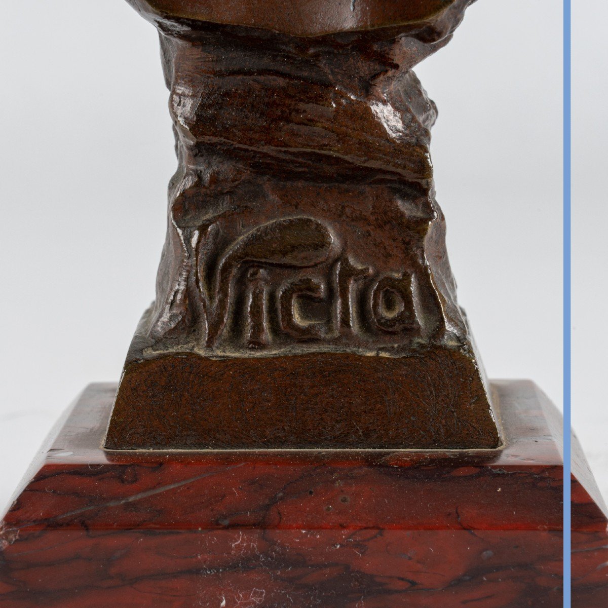 Emmanuel Villanis (1858-1914), Victa, bronze &agrave; patine brune, XXe-photo-4