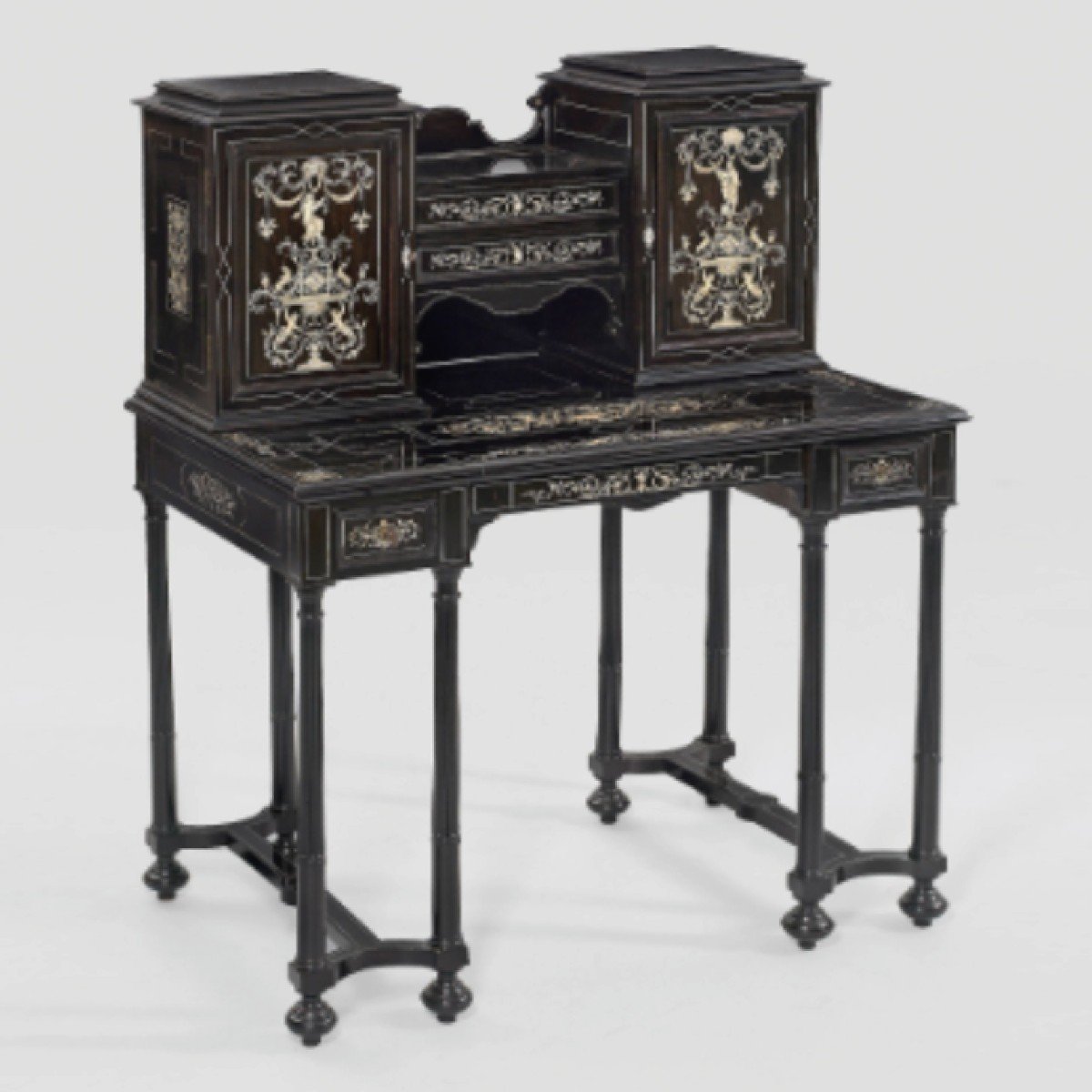 Charles Hunsinger (1823-1893), bureau plat, entre 1870 et 1872-photo-5