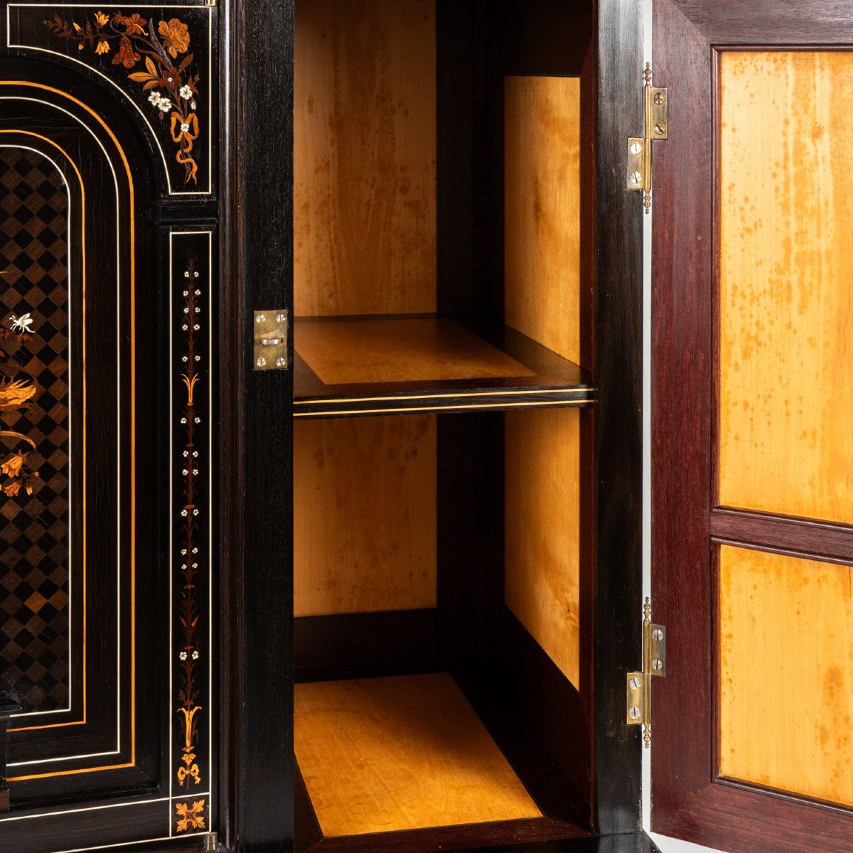 Charles Hunsinger (1823-1893), cabinet marqueté, 1885-photo-5