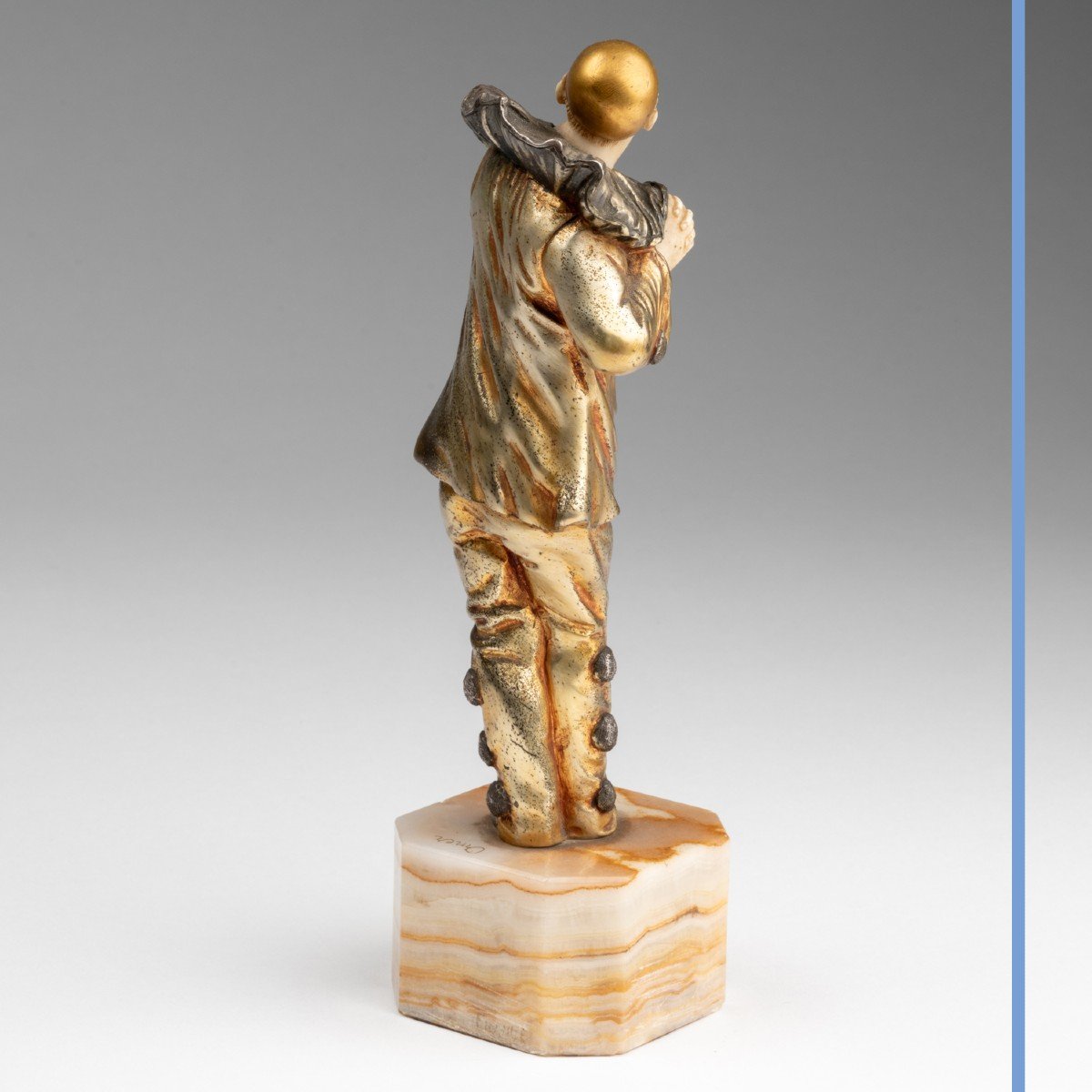 Georges Omerth (Act. 1895-1925), paire de sculptures  chryséléphantine, XIXe-photo-4