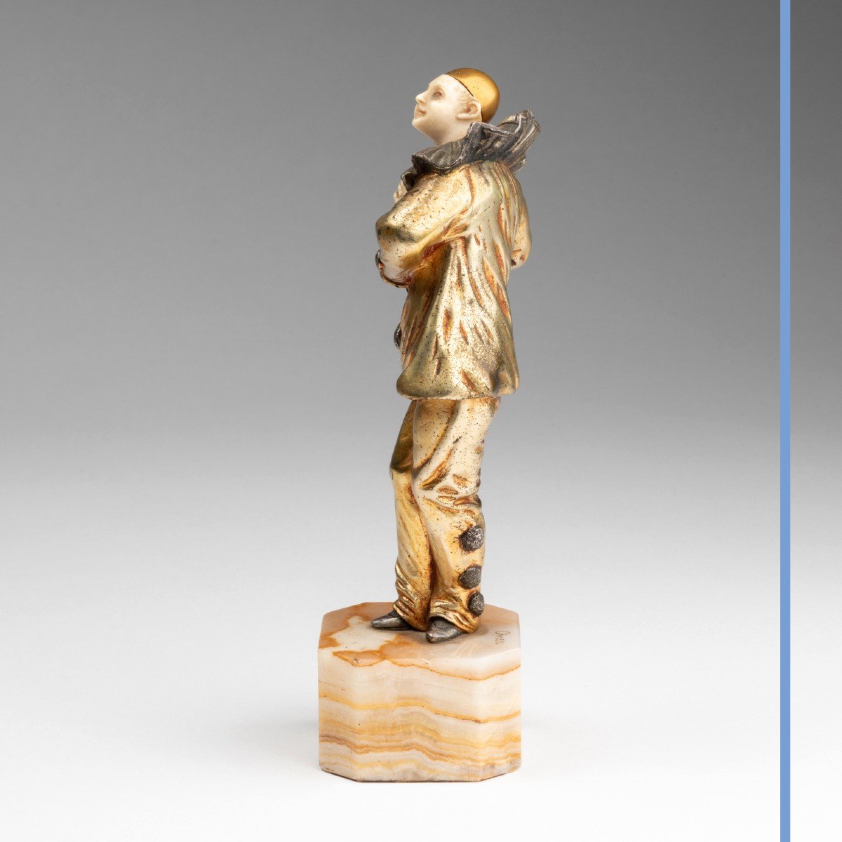 Georges Omerth (Act. 1895-1925), paire de sculptures  chryséléphantine, XIXe-photo-1