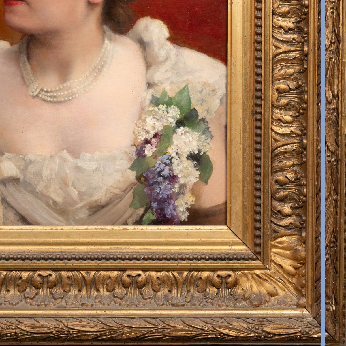 Josef Van Aarpp (XIXe),  Portrait de Sarah Bernhardt, huile sur toile, XIXe-photo-2