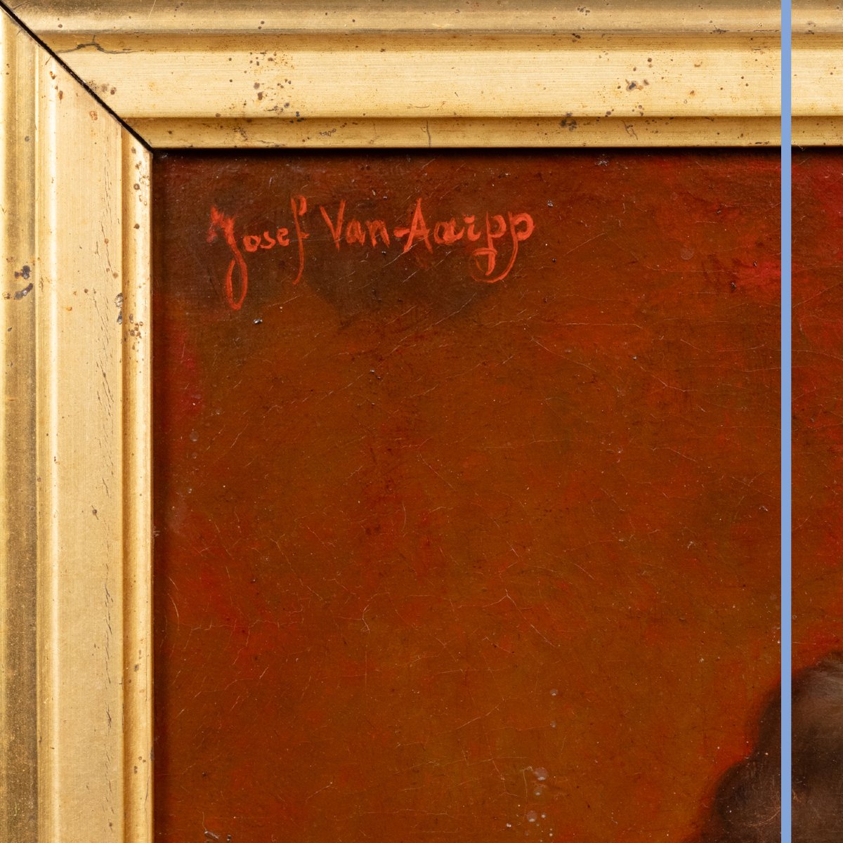 Josef Van Aarpp (XIXe),  Portrait de Sarah Bernhardt, huile sur toile, XIXe-photo-3