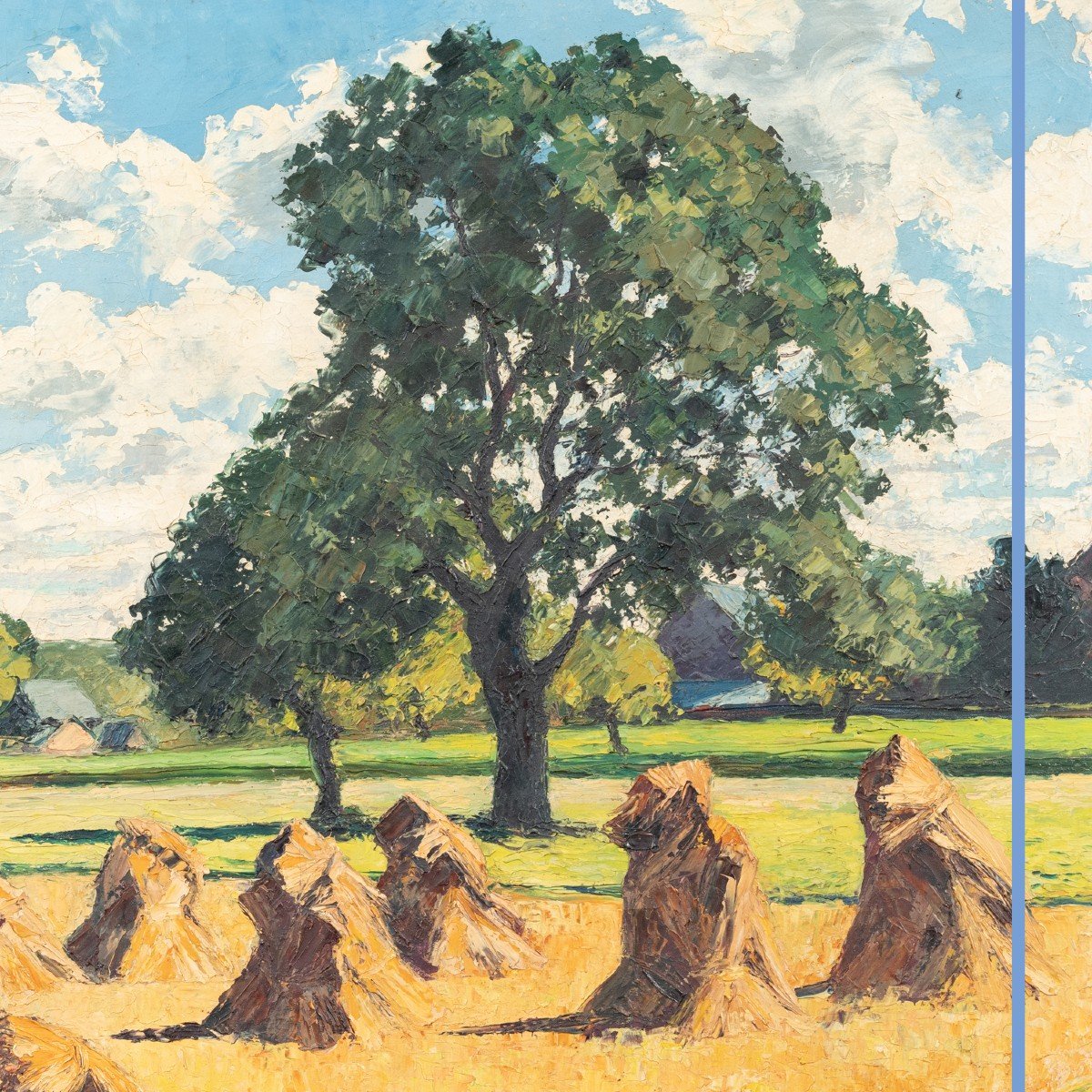 Fran&ccedil;ois Emile D&eacute;corchemont (1880-1971), Les meules, huile sur toile, XXe-photo-3