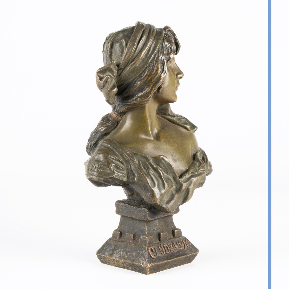 Emmanuel Villanis (1858-1914), Cendrillon, &eacute;preuve en bronze &agrave; patine verte, XIXe-photo-2