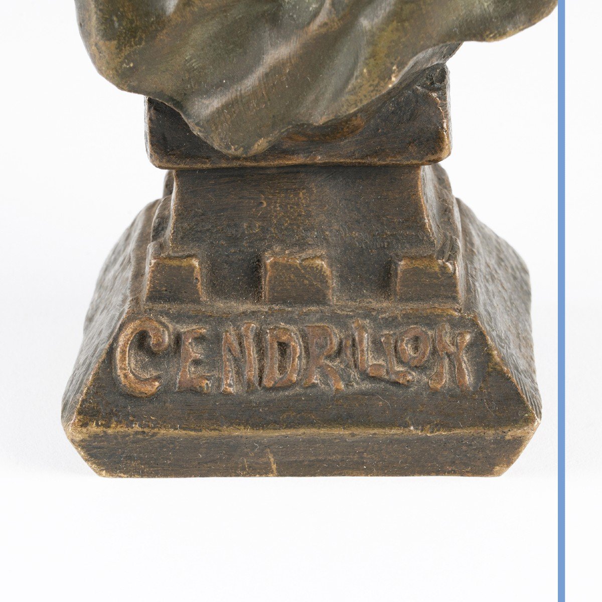 Emmanuel Villanis (1858-1914), Cendrillon, &eacute;preuve en bronze &agrave; patine verte, XIXe-photo-7