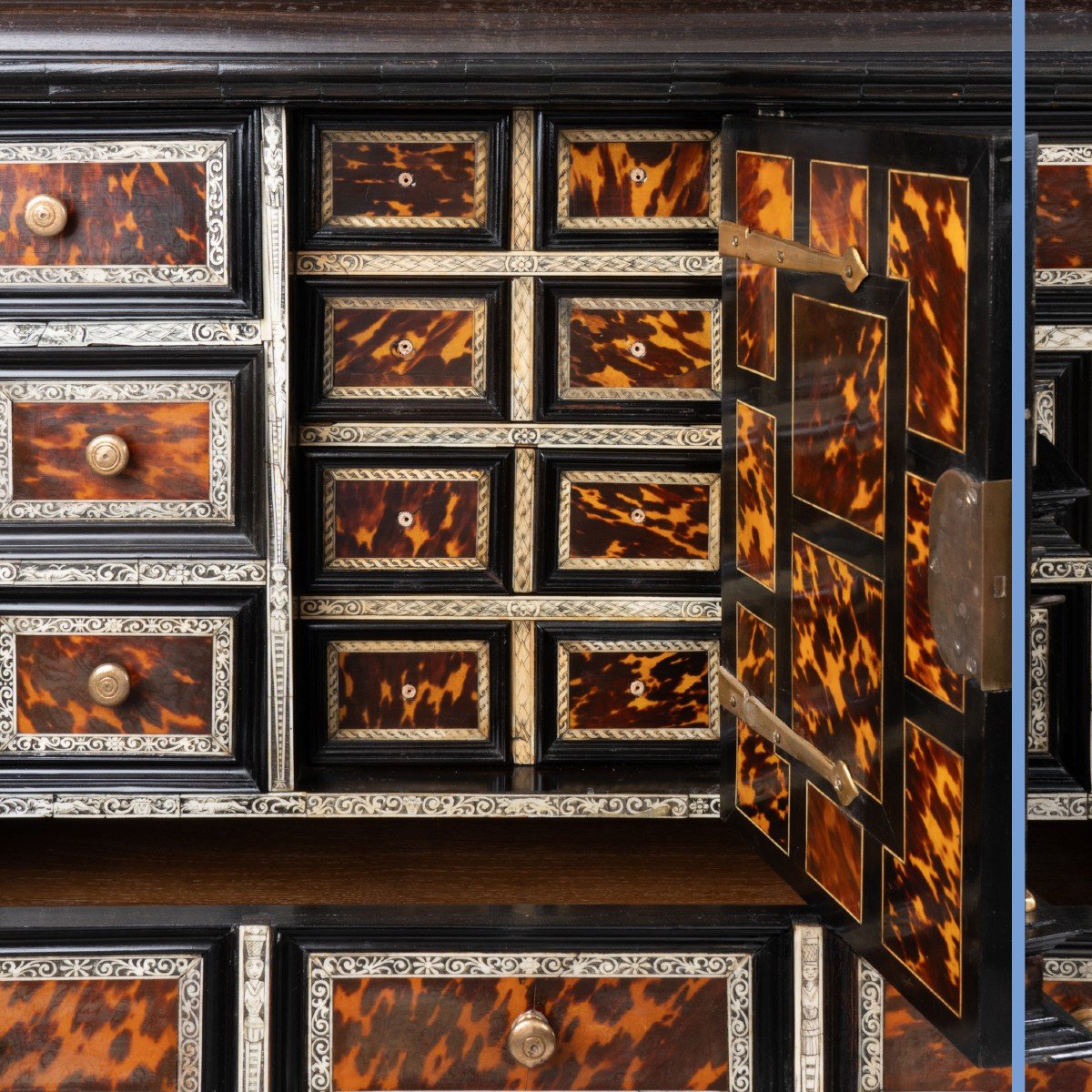 Dans le goût du XVIIIe, cabinet en placage d'ébène, XIXe-photo-4