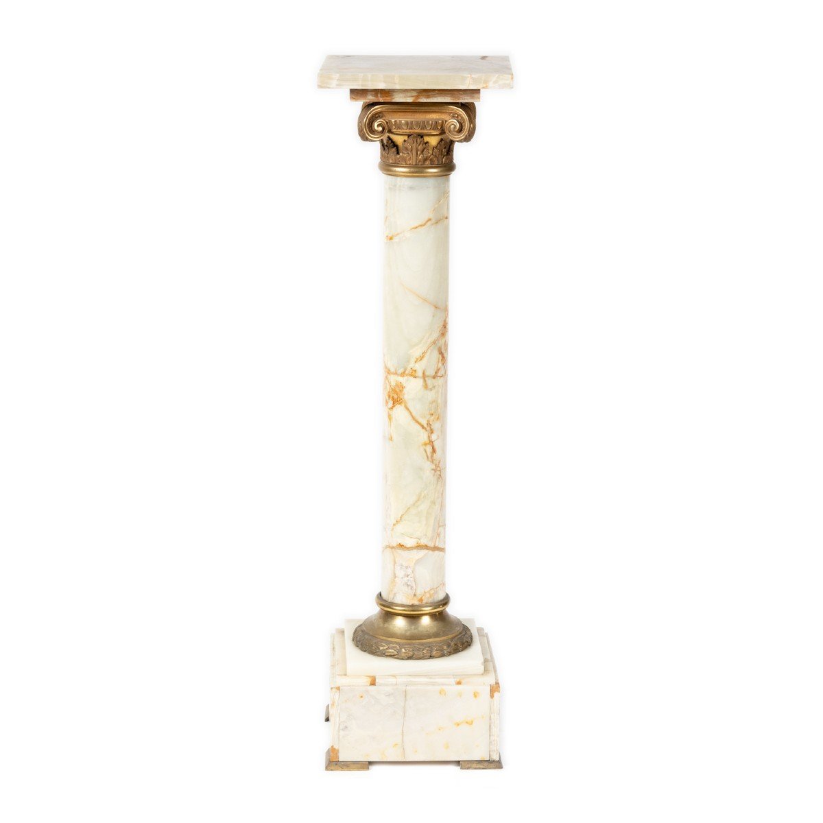 Sellette en onyx et bronze dor&eacute;, XIXe