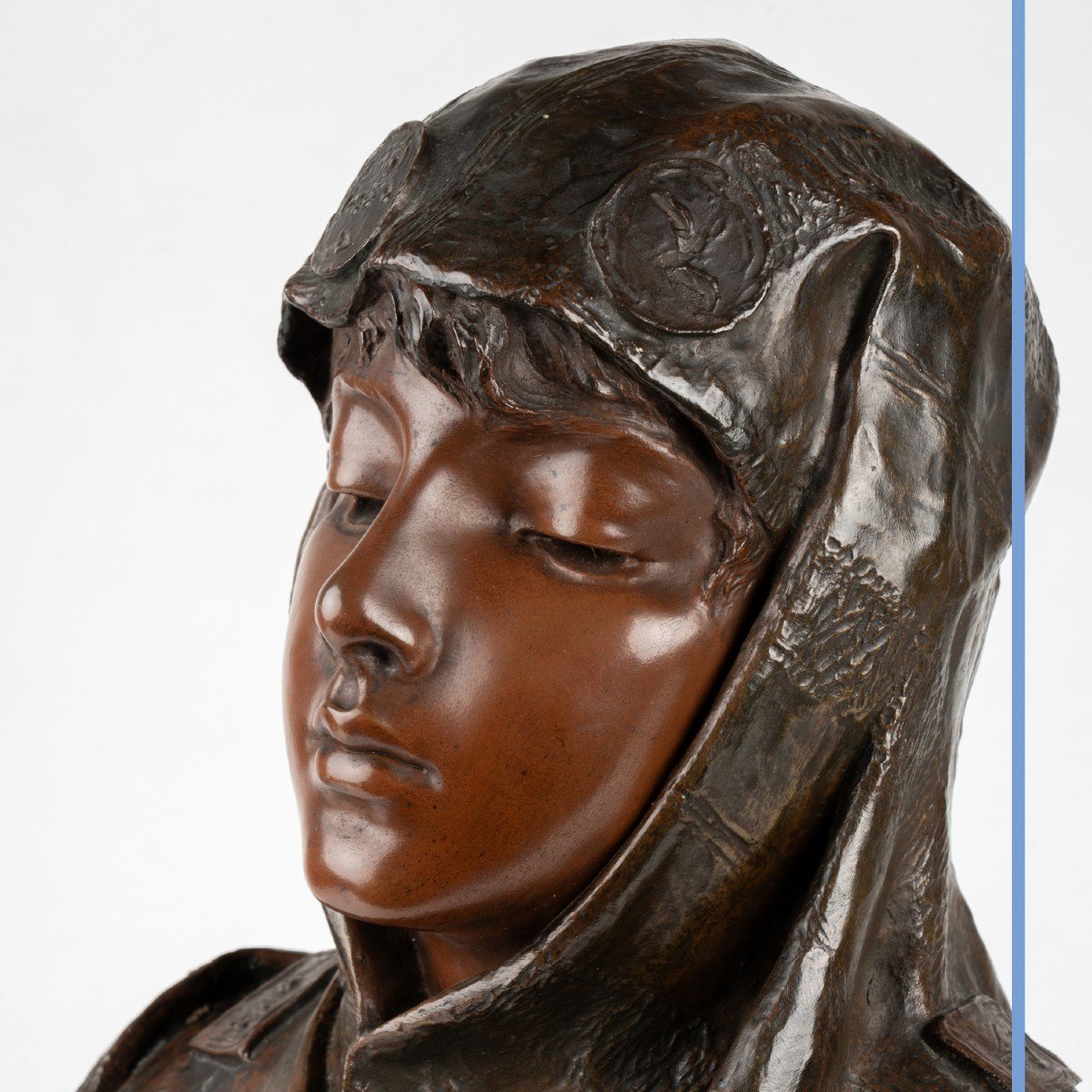 Emmanuel Villanis (1858-1914), Dalila, bronze à patine brune, XIXe-photo-1