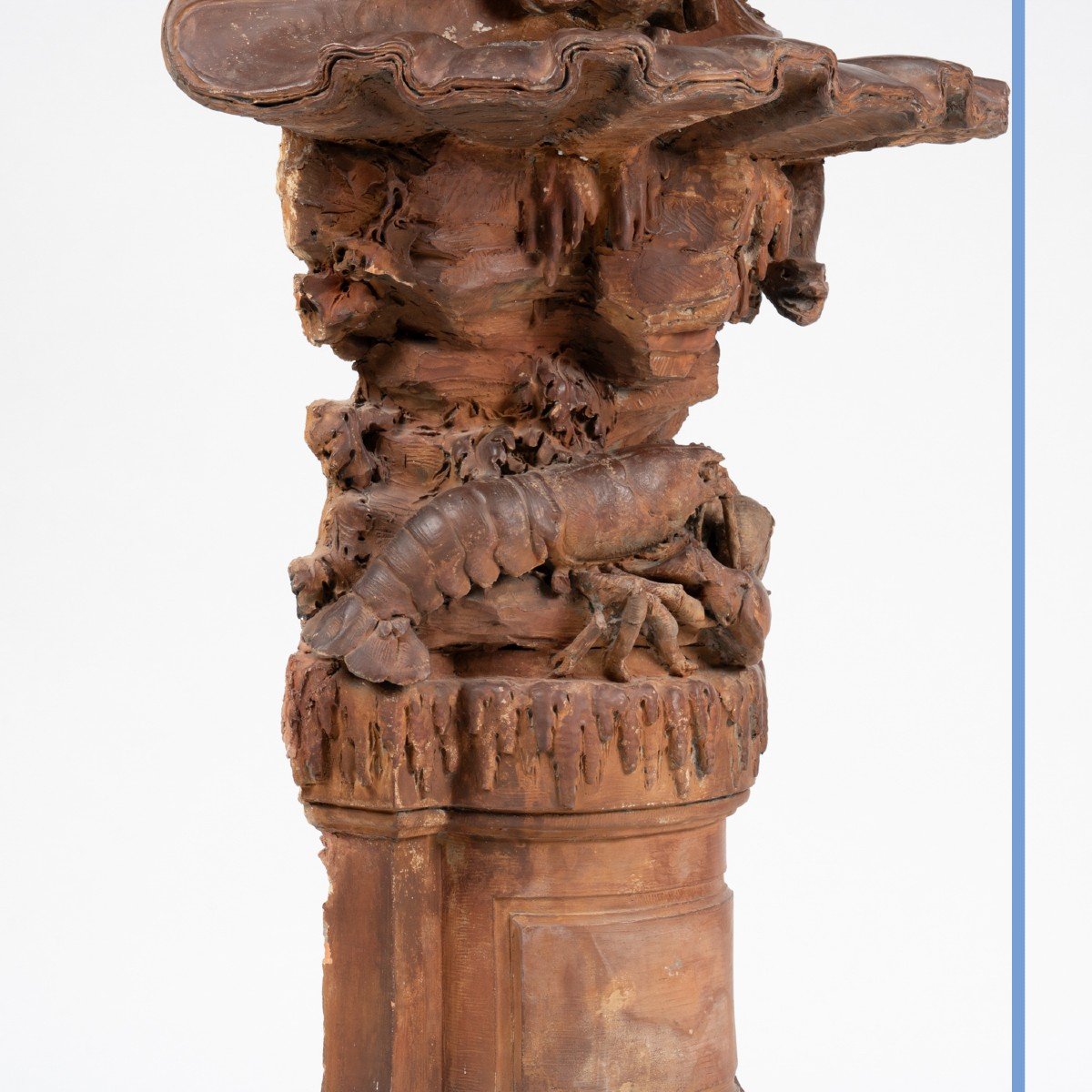 Fountain Or Gardener Or Holy Water "the Source" In Terracotta, XIXth-photo-5