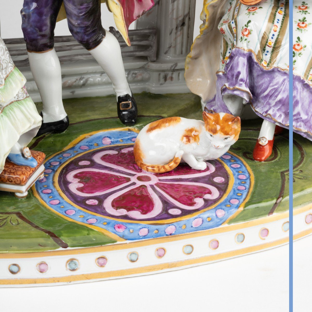 In The Style Of Saxe Porcelain, Living Room Scene, XIXth-photo-6