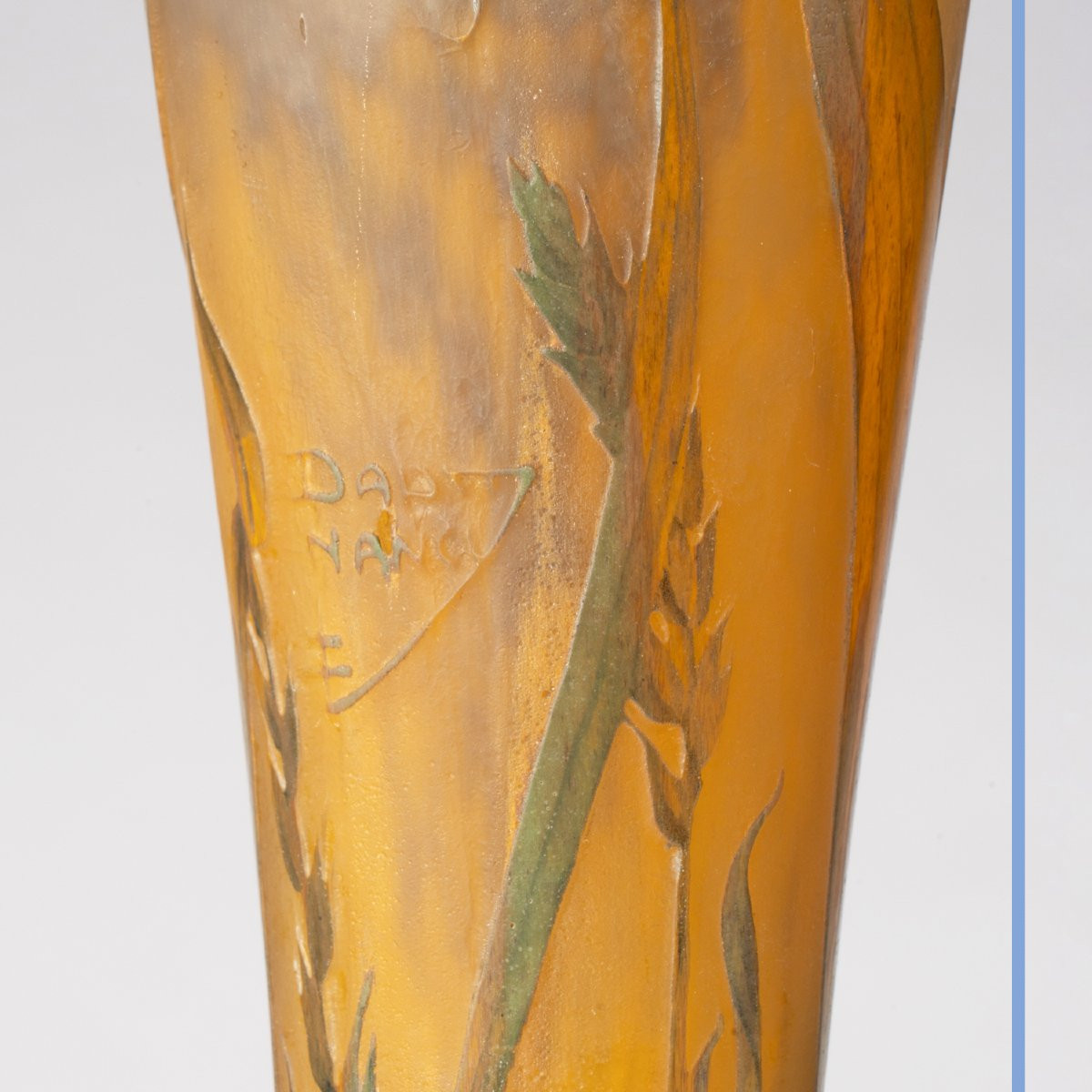 Daum Nancy With The Cross Of Lorraine, Vase With Orchids, 19th Century-photo-5