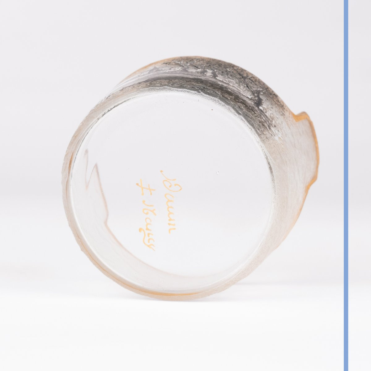 Daum Nancy à la croix de Lorraine, poivrière et salière, verre givré, XIXe-photo-6