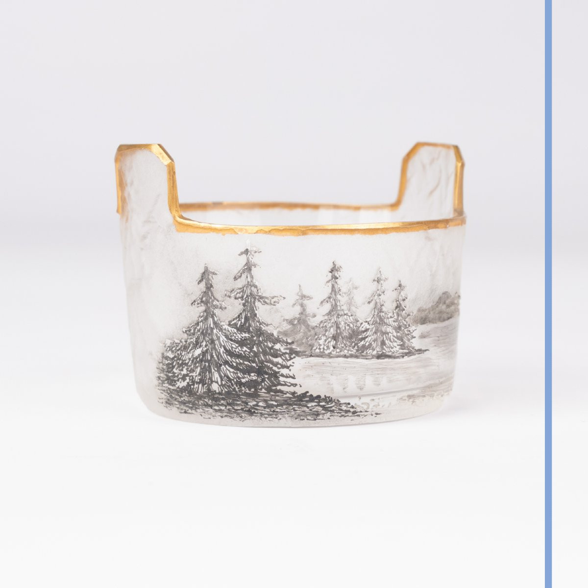 Daum Nancy à la croix de Lorraine, poivrière et salière, verre givré, XIXe-photo-7