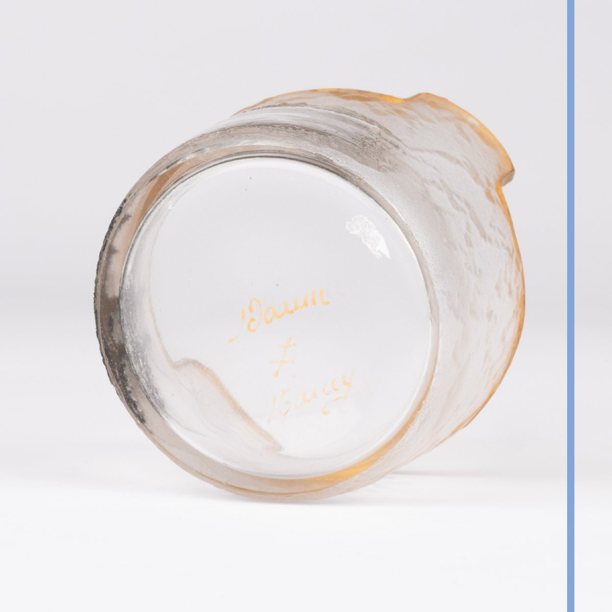 Daum Nancy à la croix de Lorraine, poivrière et salière, verre givré, XIXe-photo-8