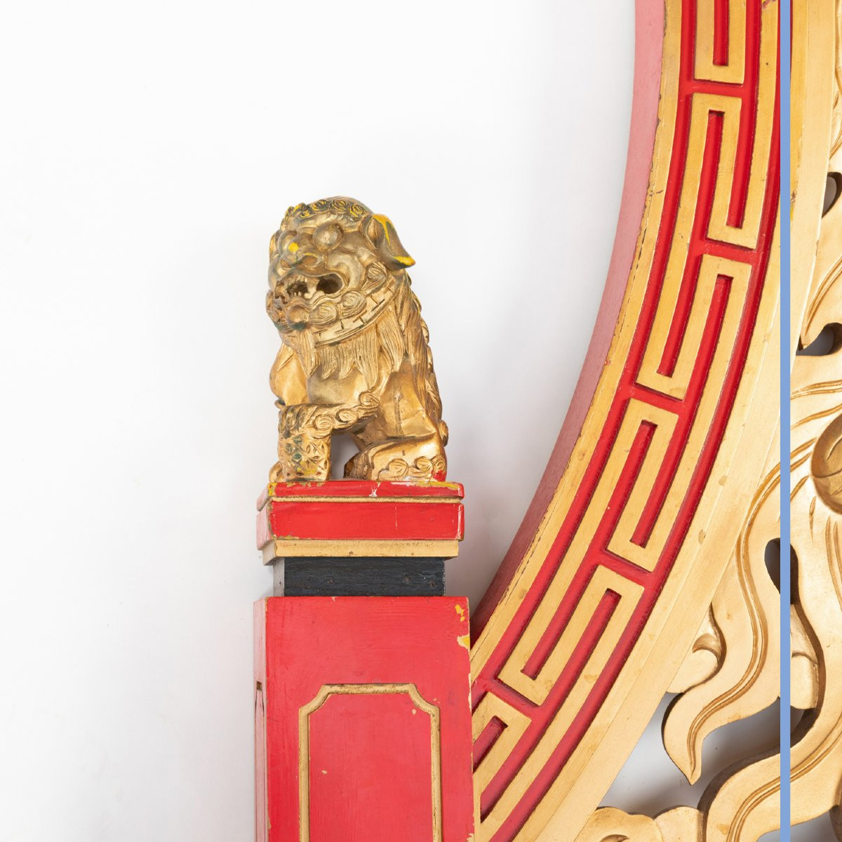 China, Ark, Red Lacquered Wood And Gilding, 20th Century-photo-4