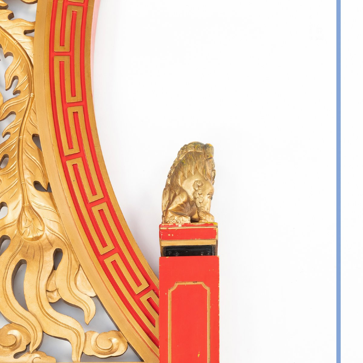 China, Ark, Red Lacquered Wood And Gilding, 20th Century-photo-8