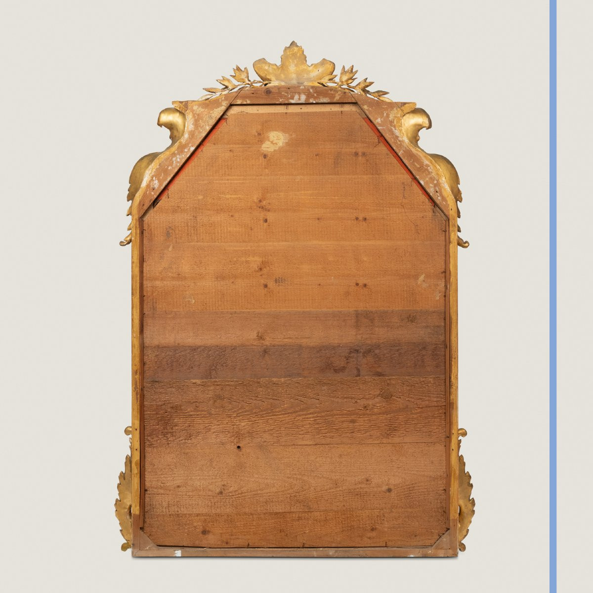 In The Style Of The 18th Century, Wooden Mirror And Gilded Stucco, 19th-photo-6