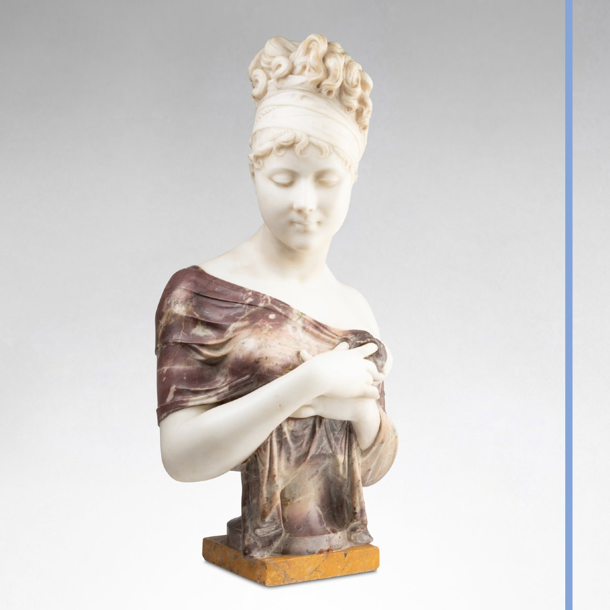 Aristide Petrilli (1868-1907), d'après Joseph Chinard, buste de Madame Récamier, marbres, XIXe-photo-2