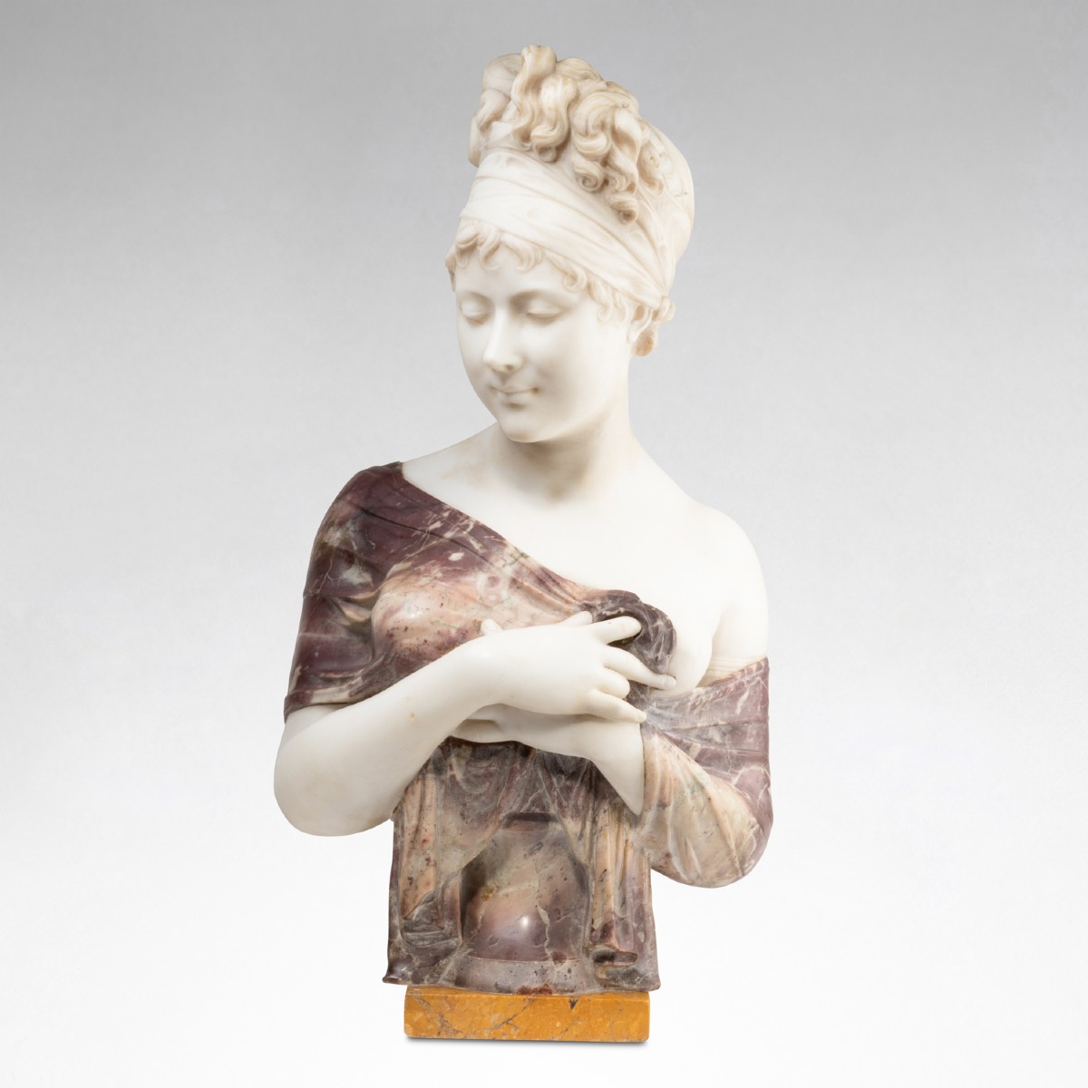 Aristide Petrilli (1868-1907), d'après Joseph Chinard, buste de Madame Récamier, marbres, XIXe