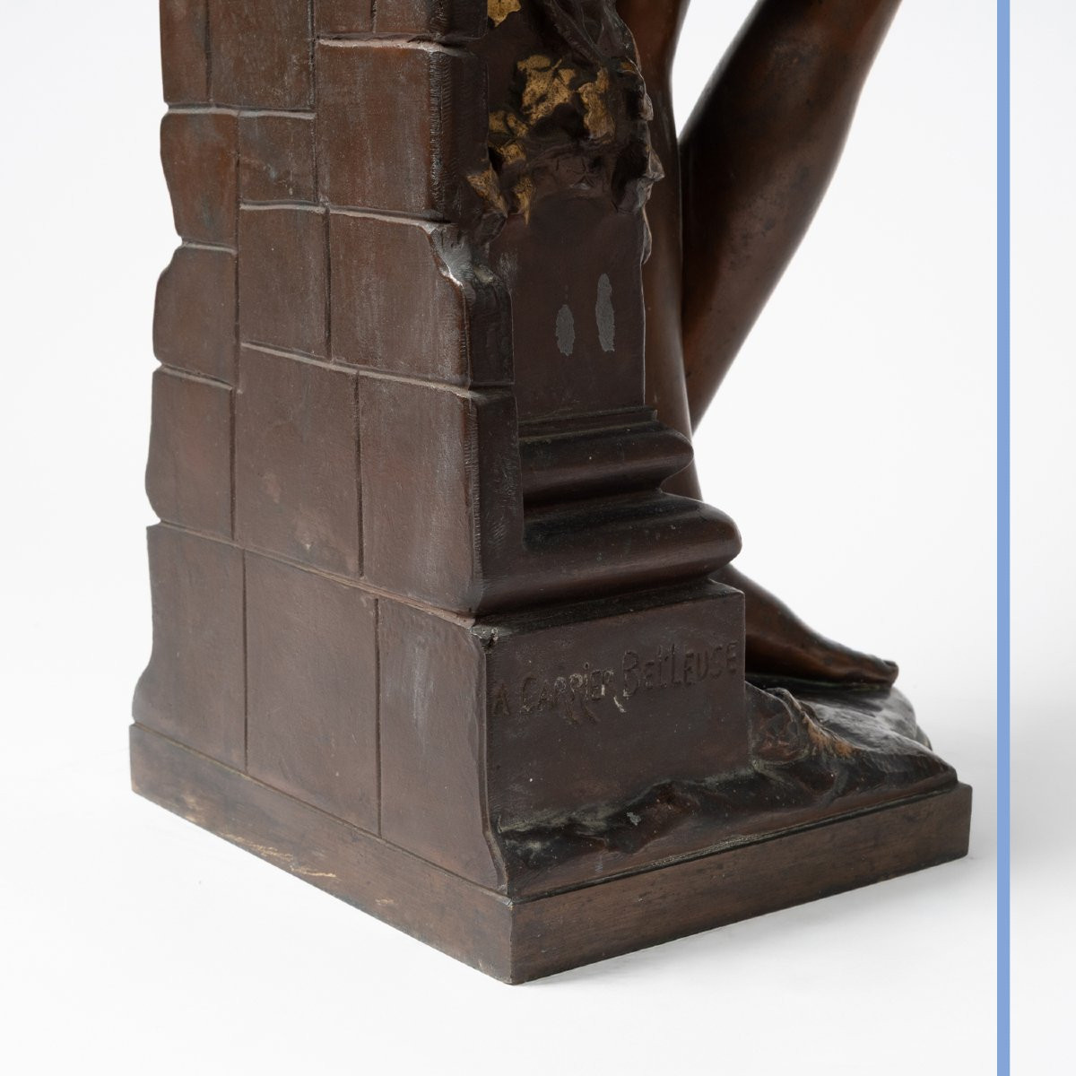 Albert-ernest Carrier-belleuse (1824-1887), The Cicada, Bronze With Three Patinas, 19th-photo-6