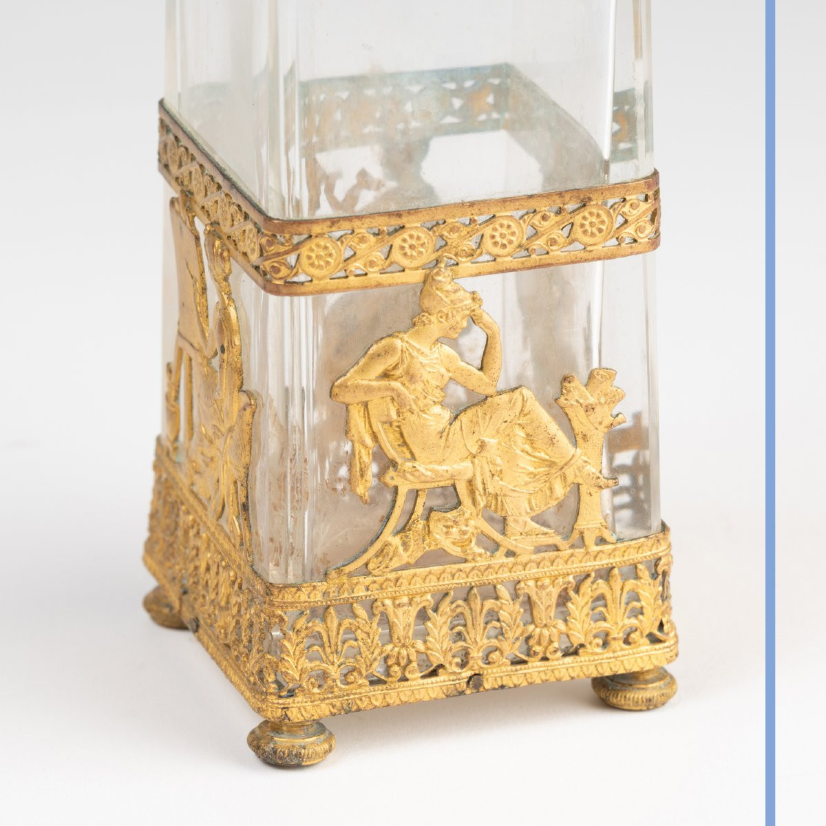 Crystal And Gilt Bronze Vase With An Allegory Of The Arts, 19th Century-photo-2