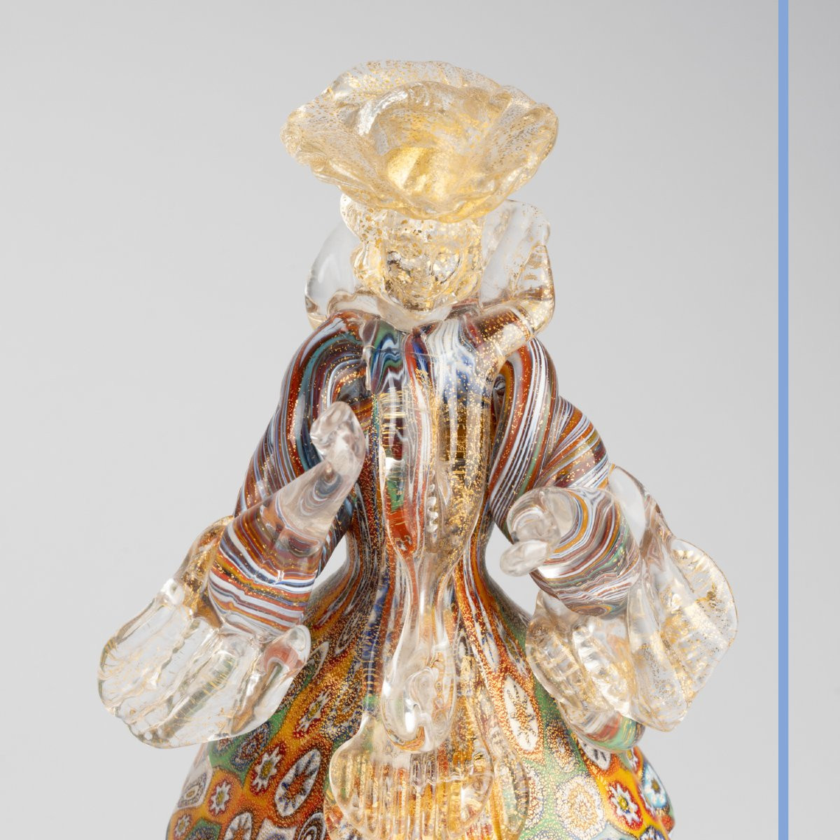 Pair Of Elegant Murano Spun Glass Venetians, 20th -photo-6
