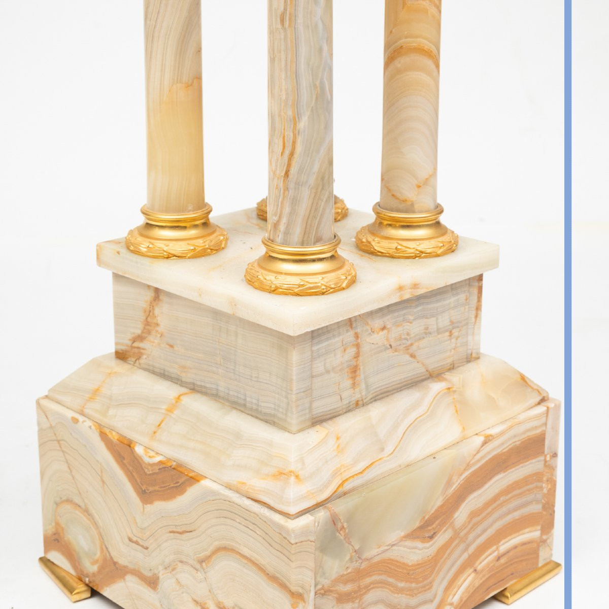 Portico Stand In Algerian Onyx And Gilt Bronze, 20th Century-photo-4