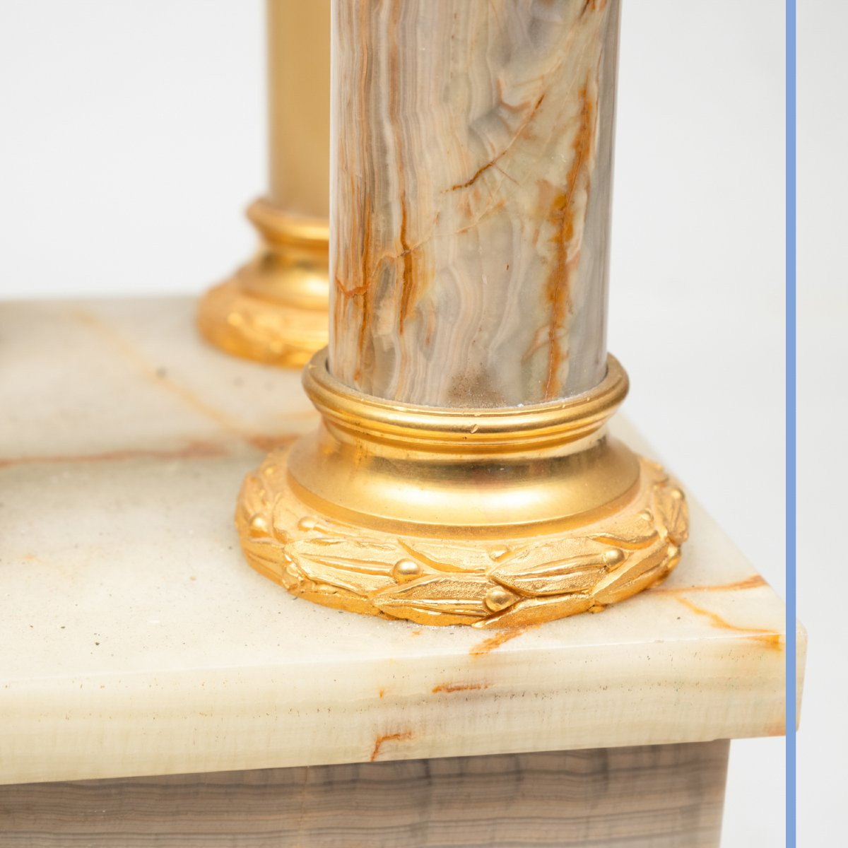 Portico Stand In Algerian Onyx And Gilt Bronze, 20th Century-photo-5