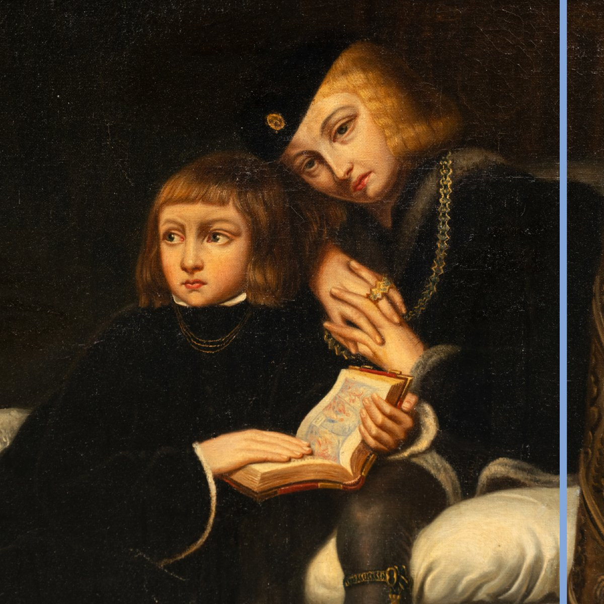 After Paul Delaroche (1797-1856), The Children Of Edward, Oil On Canvas, 19th Century-photo-3