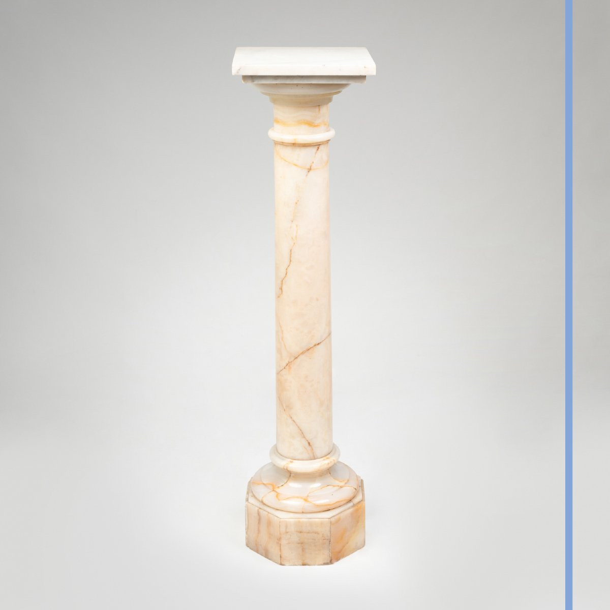 Sellette en onyx et marbre, fin XIXe, début XXe-photo-3