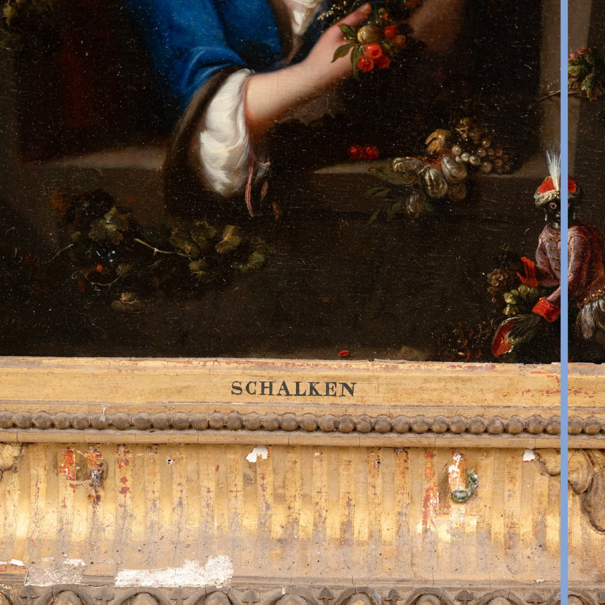 Follower Of Godfried Schalken (1643-1706), Woman With Monkey And Parrot, 18th Century-photo-4