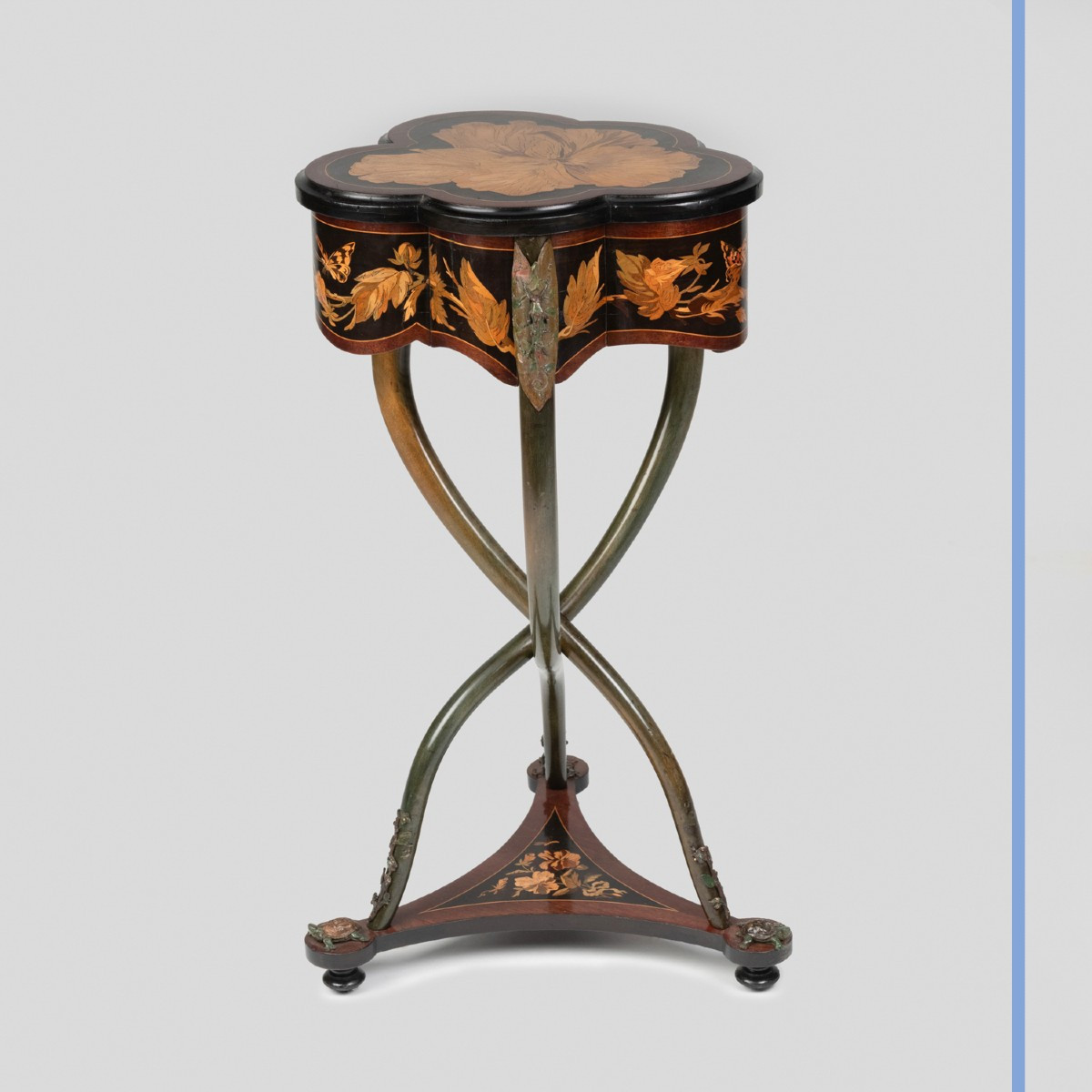Attributed To Charles Guillaume Diehl (1811-1885), Marquetry Work Table, 19th Century-photo-2