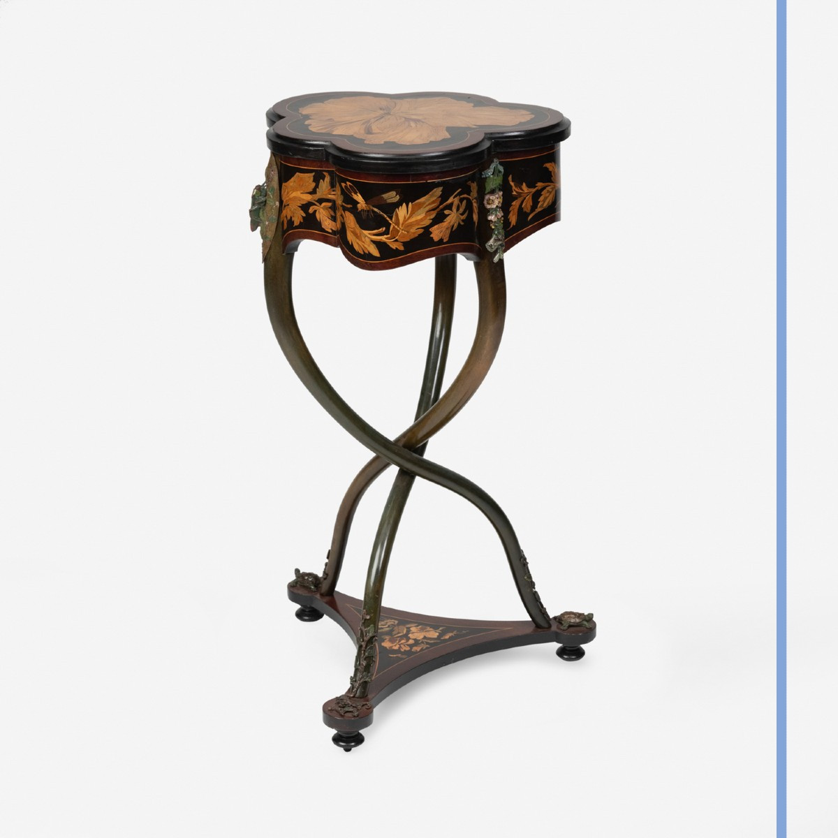 Attributed To Charles Guillaume Diehl (1811-1885), Marquetry Work Table, 19th Century-photo-4