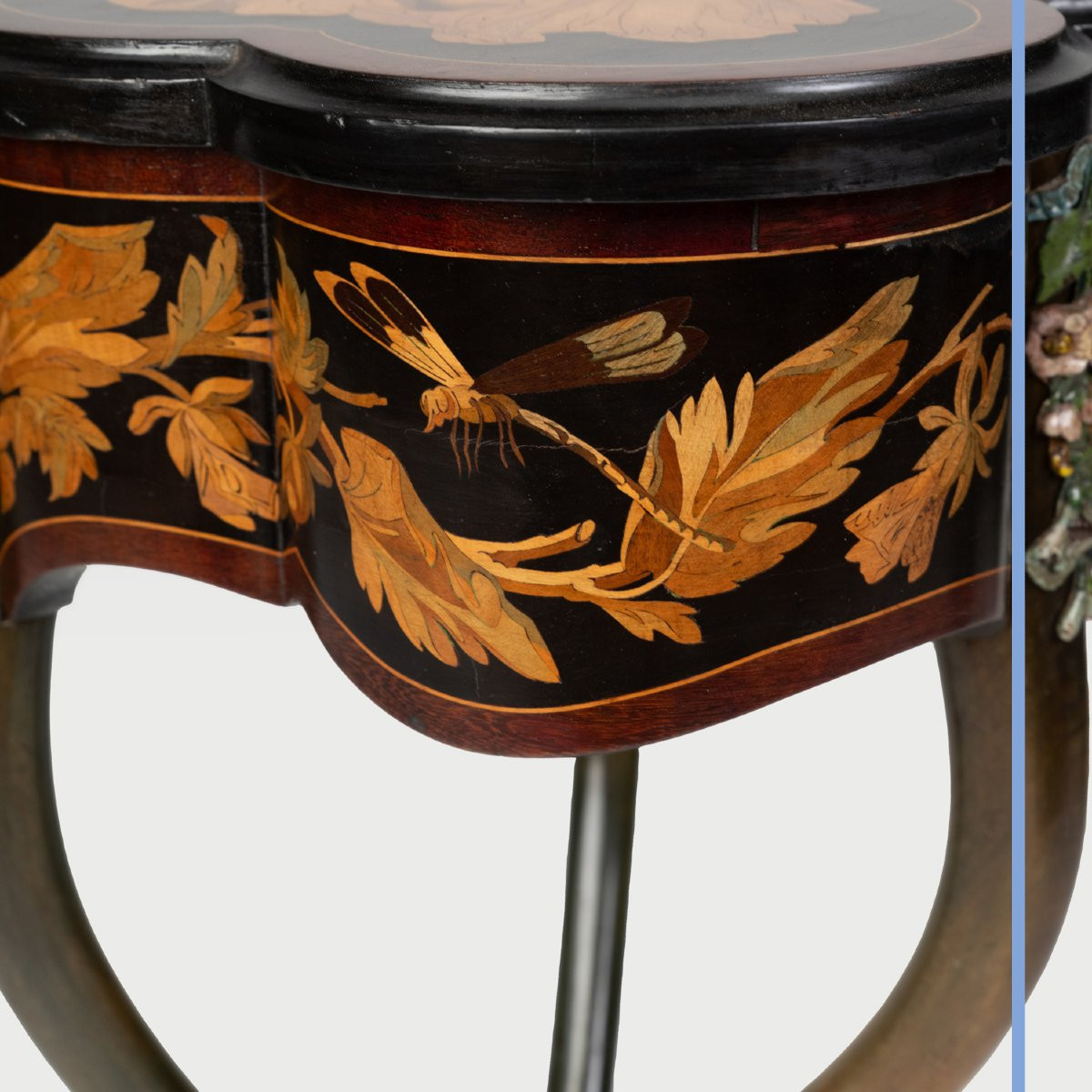 Attributed To Charles Guillaume Diehl (1811-1885), Marquetry Work Table, 19th Century-photo-2