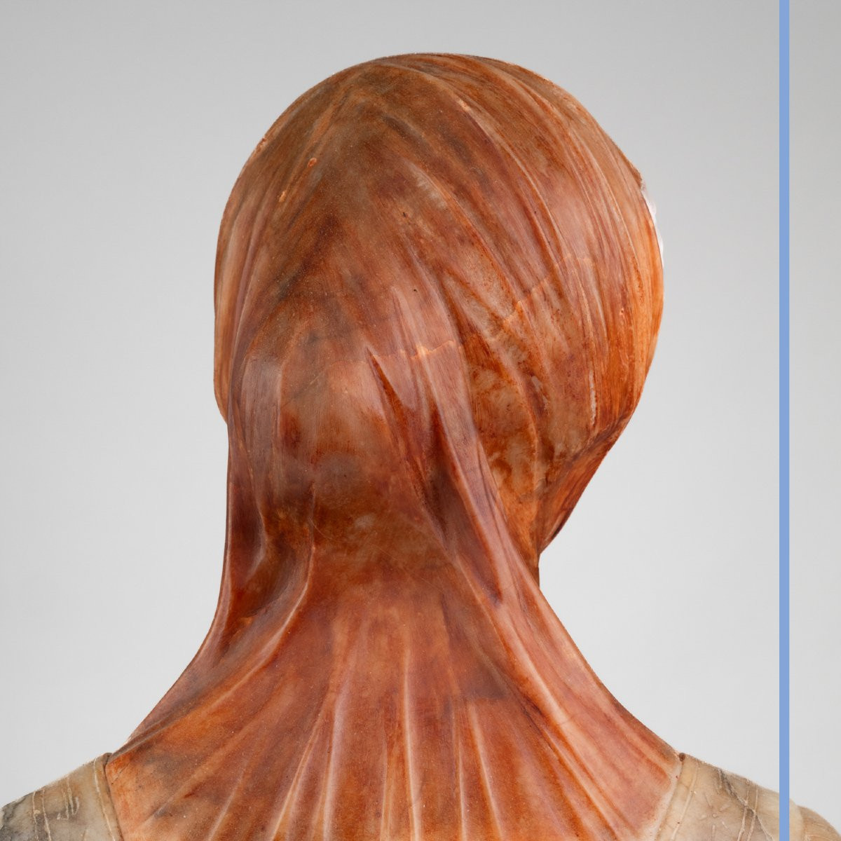 After Giuseppe Bessi (1857-1922), Bust Of Beatrice In Alabaster And Onyx, 20th-photo-5