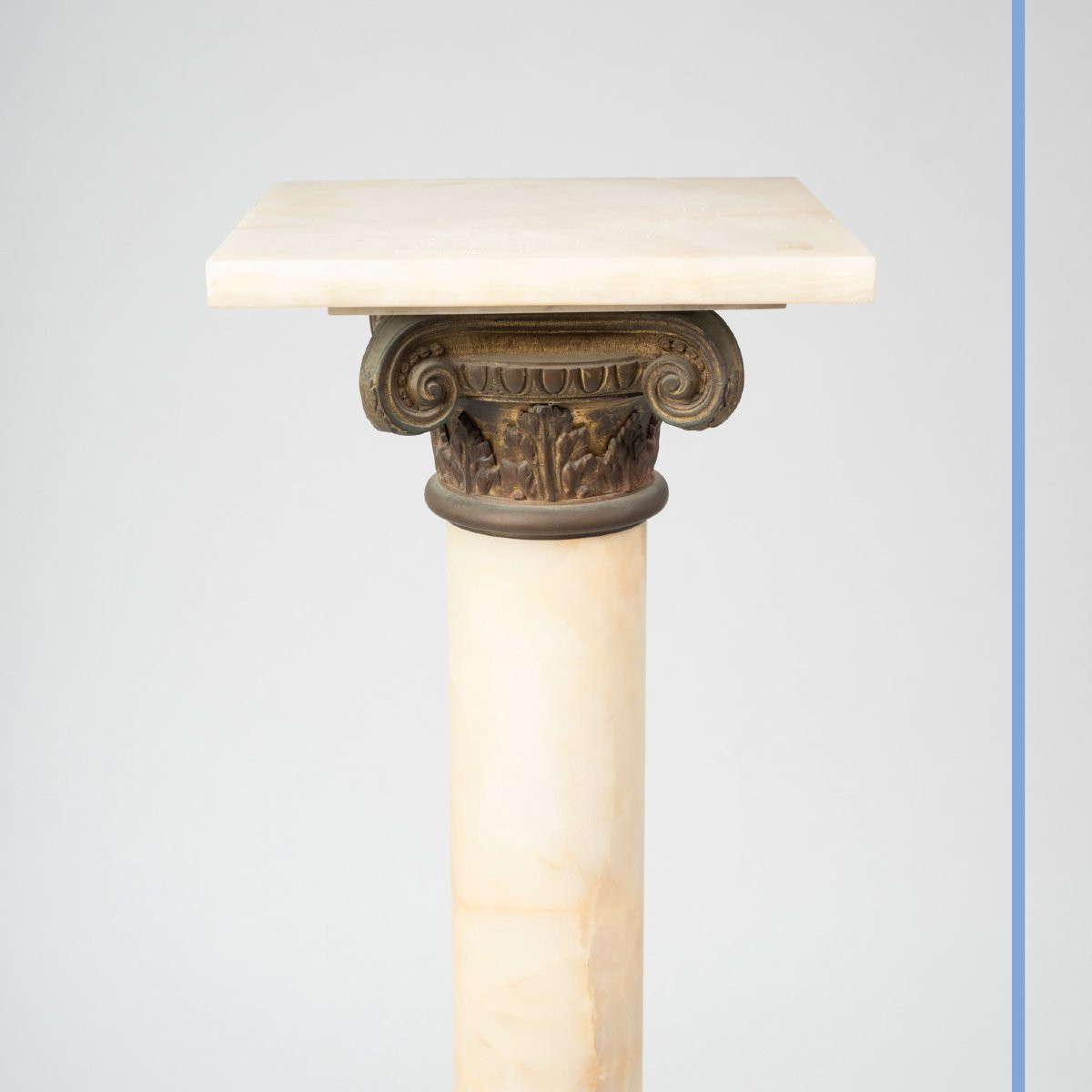 Sellette en onyx et bronze doré, XXe-photo-4