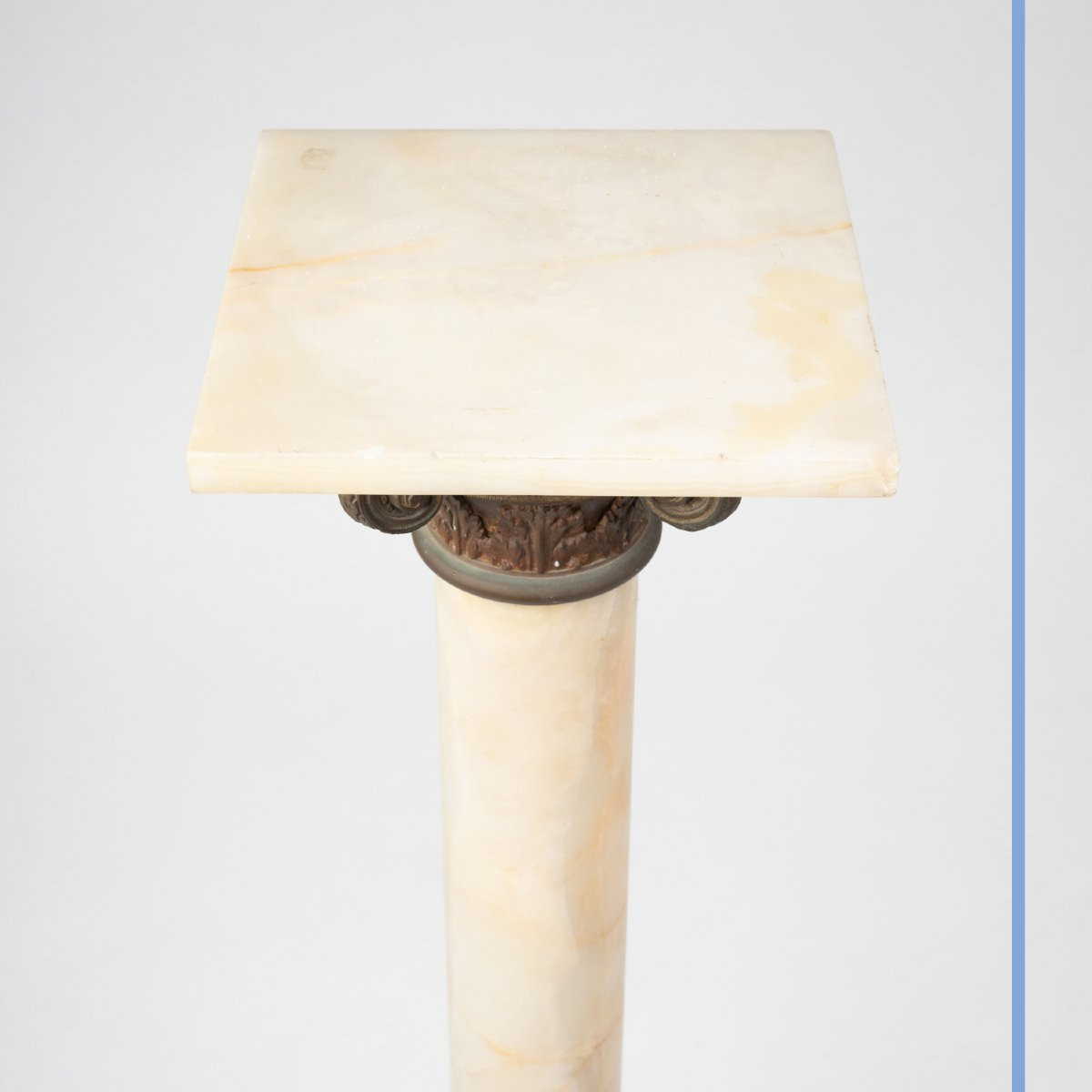 Sellette en onyx et bronze doré, XXe-photo-1