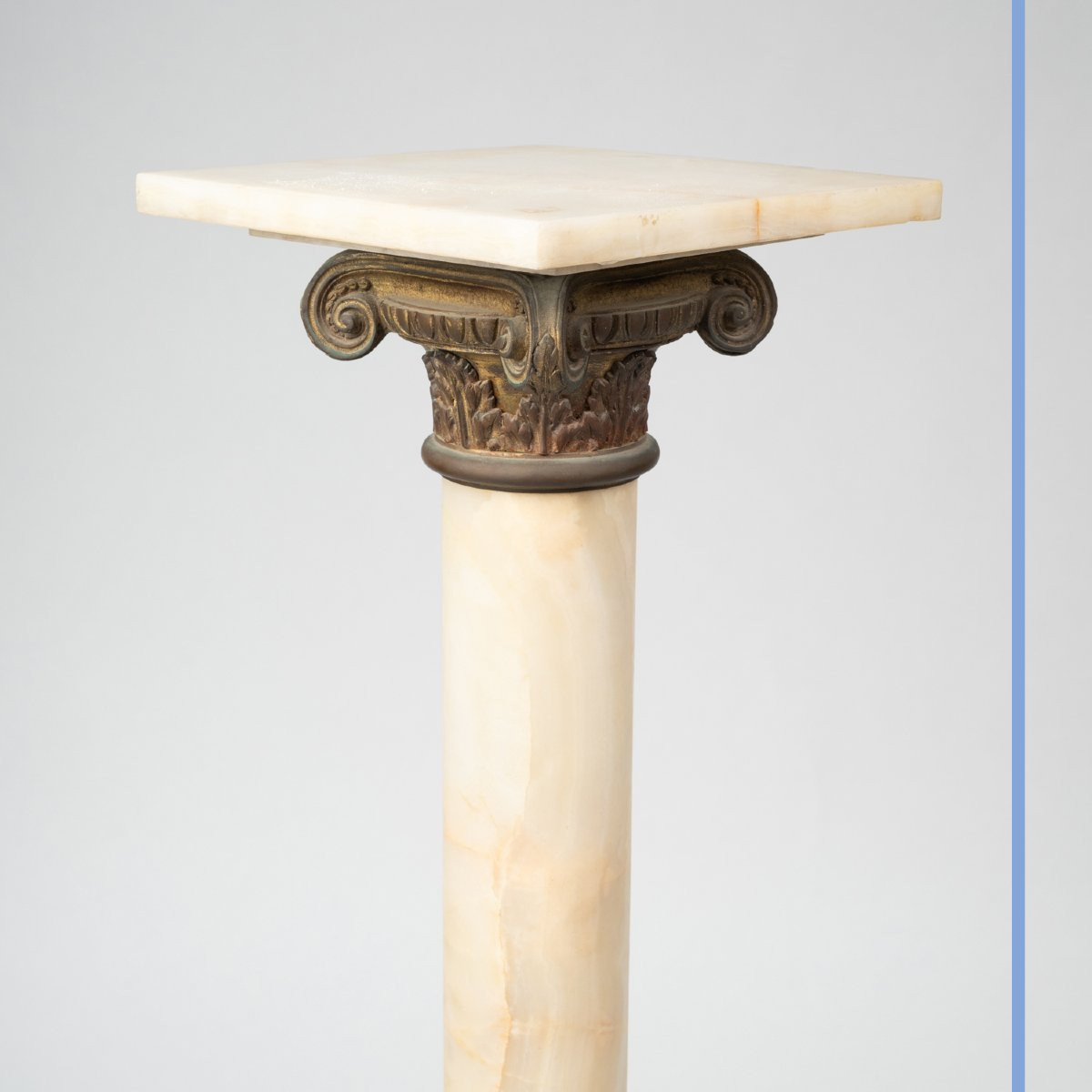 Sellette en onyx et bronze doré, XXe-photo-2