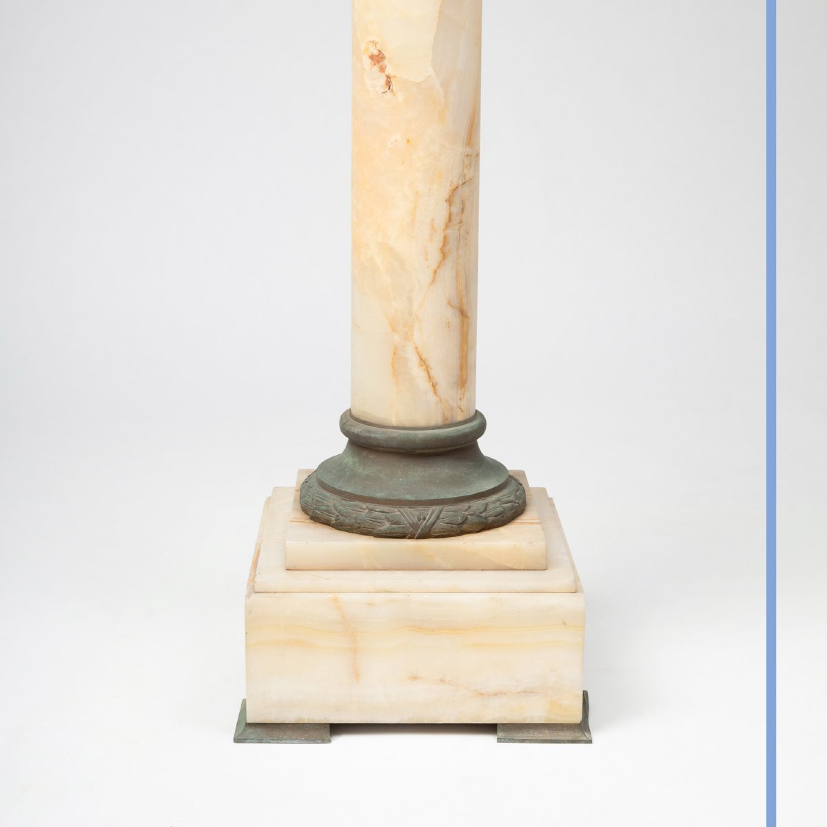 Sellette en onyx et bronze doré, XXe-photo-4