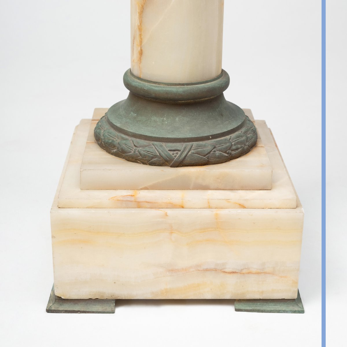 Sellette en onyx et bronze doré, XXe-photo-6