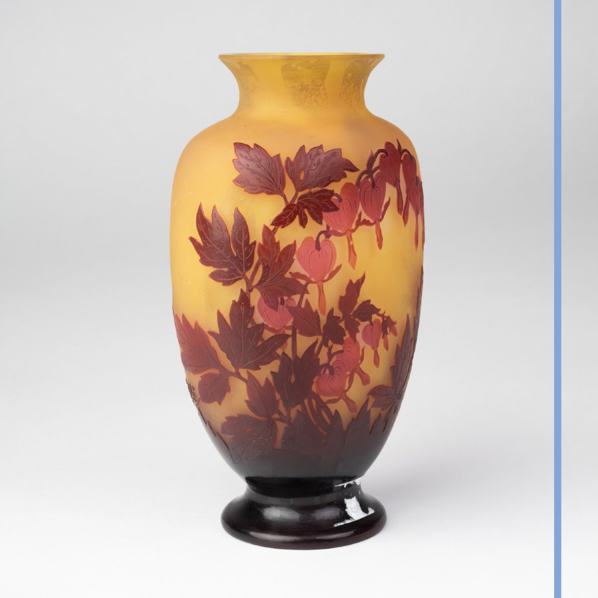 Gallé Workshop (1904-1936), Multi-layered Glass Vase With Fuchsias, 19th-photo-2