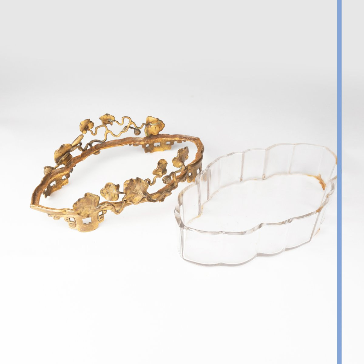 Edouard Enot (19th-20th Century), Glass Jardinière With Bronze Mount, 19th Century-photo-5