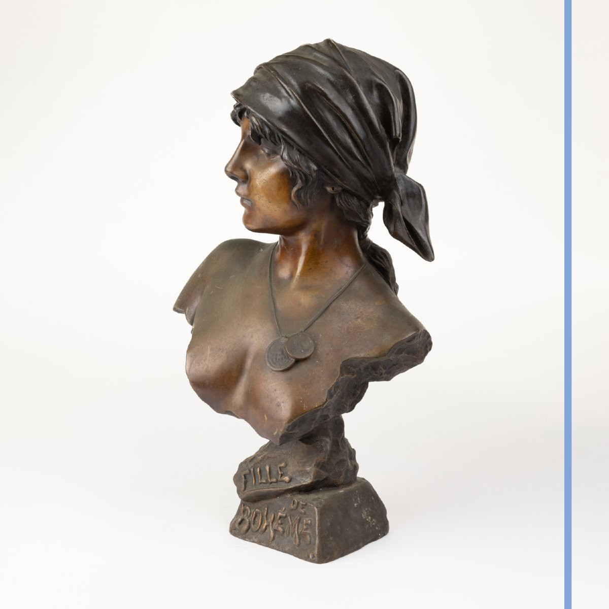 Emmanuel Villanis (1858-1914), Bohemian Girl, Bronze, 19th Century-photo-2