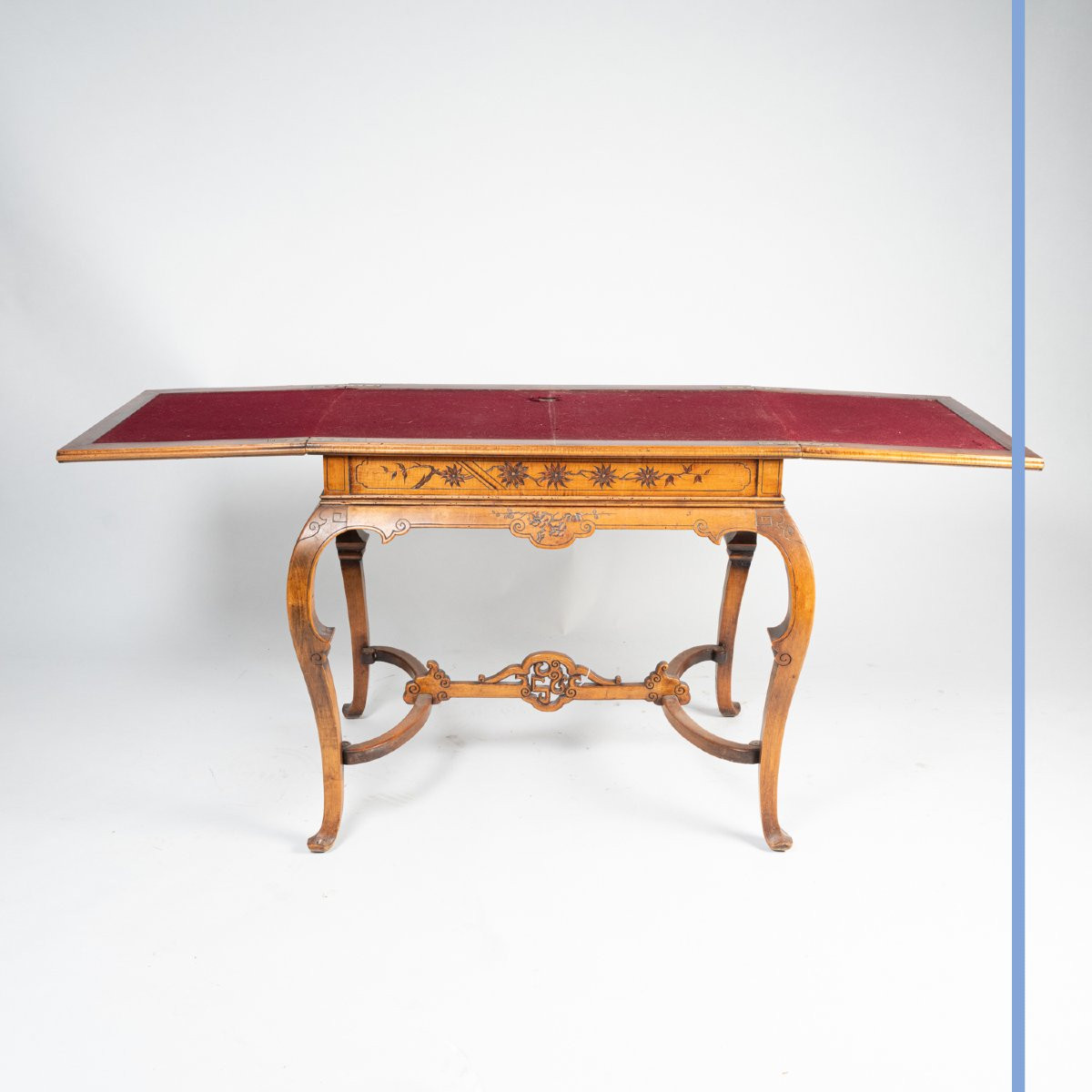 In The Style Of Gabriel Viardot (1830-1906), A Natural Wood Games Table With Inlays, 19th Century-photo-3