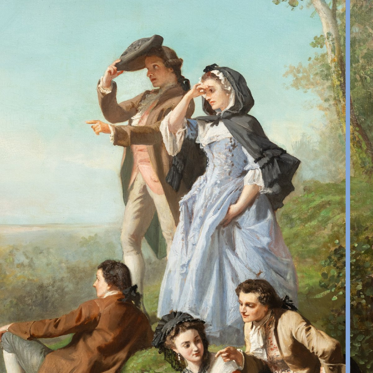 Prudent-louis Leray (1820-1879), Gallant Scenes, Pair Of Oil Paintings On Canvas, 19th Century-photo-3