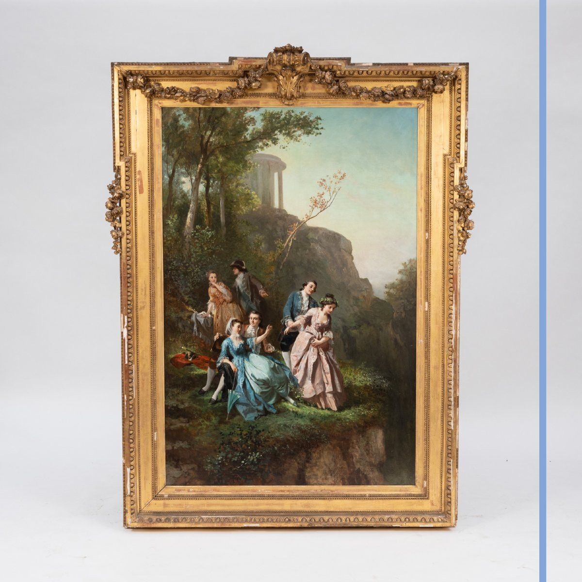 Prudent-louis Leray (1820-1879), Gallant Scenes, Pair Of Oil Paintings On Canvas, 19th Century-photo-4